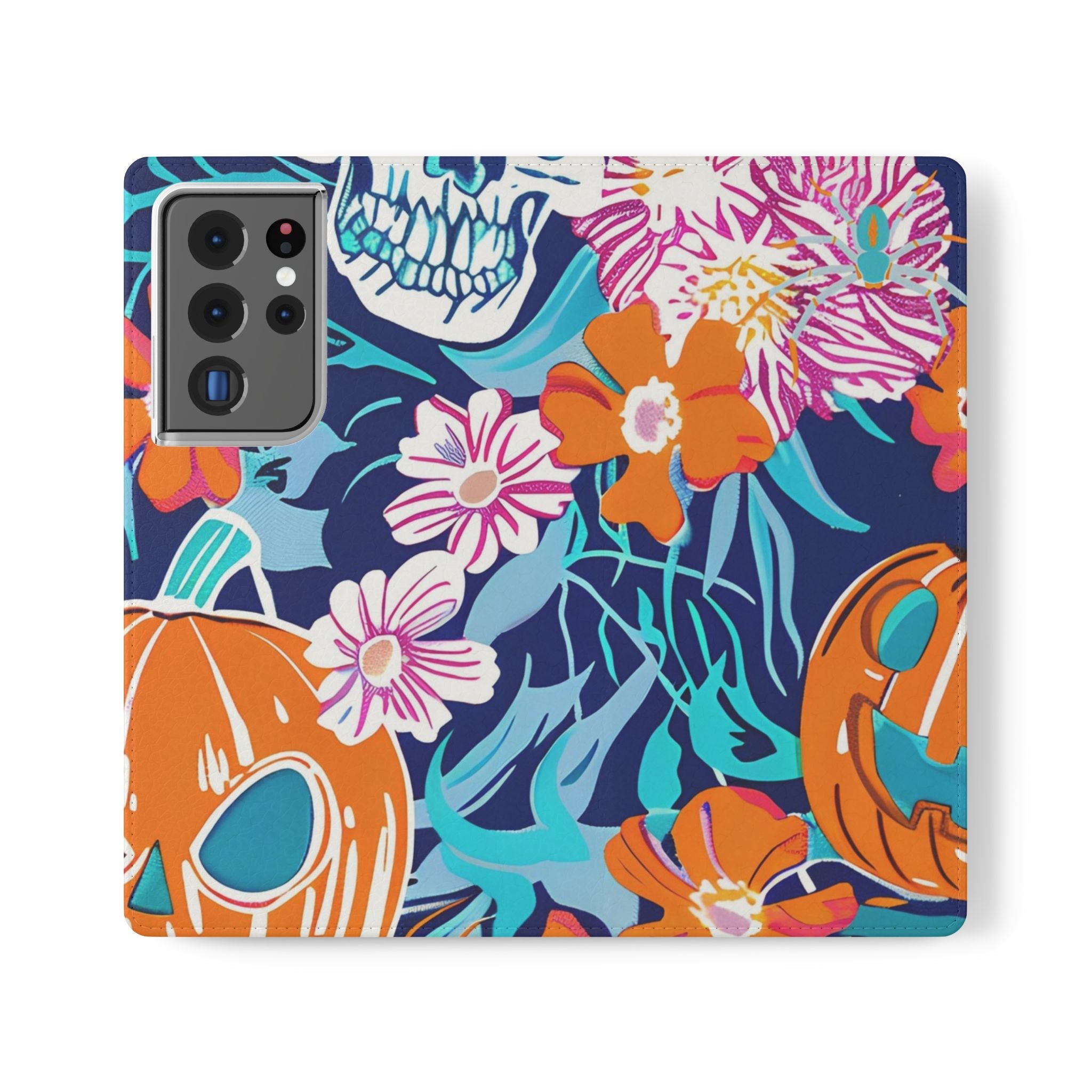 Halloween Floral and Skull Flip Cases, Artsulli - Art is Long, Life is Short, Phone Case, Size, Samsung Galaxy S21 Ultra, , , , , 15816636058005540846