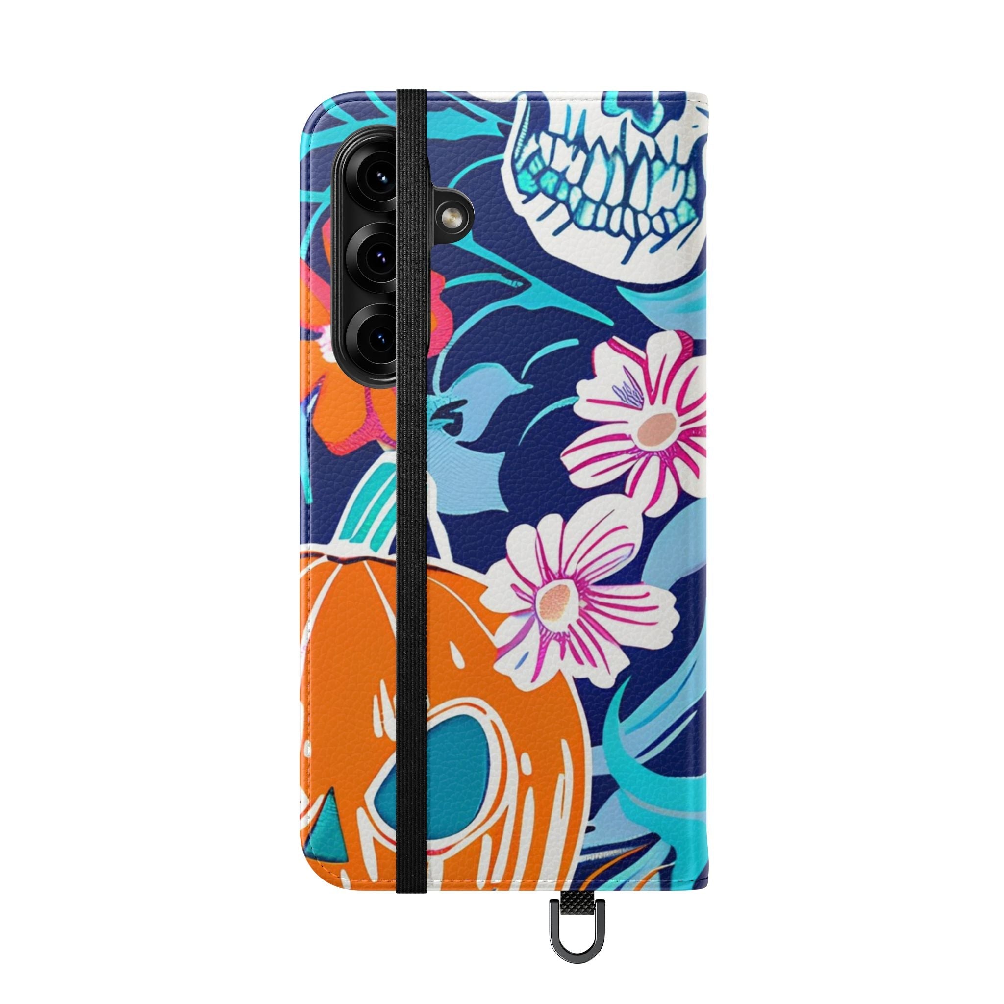 Halloween Floral and Skull Flip Cases, Artsulli - Art is Long, Life is Short, Phone Case, , , , , , ,