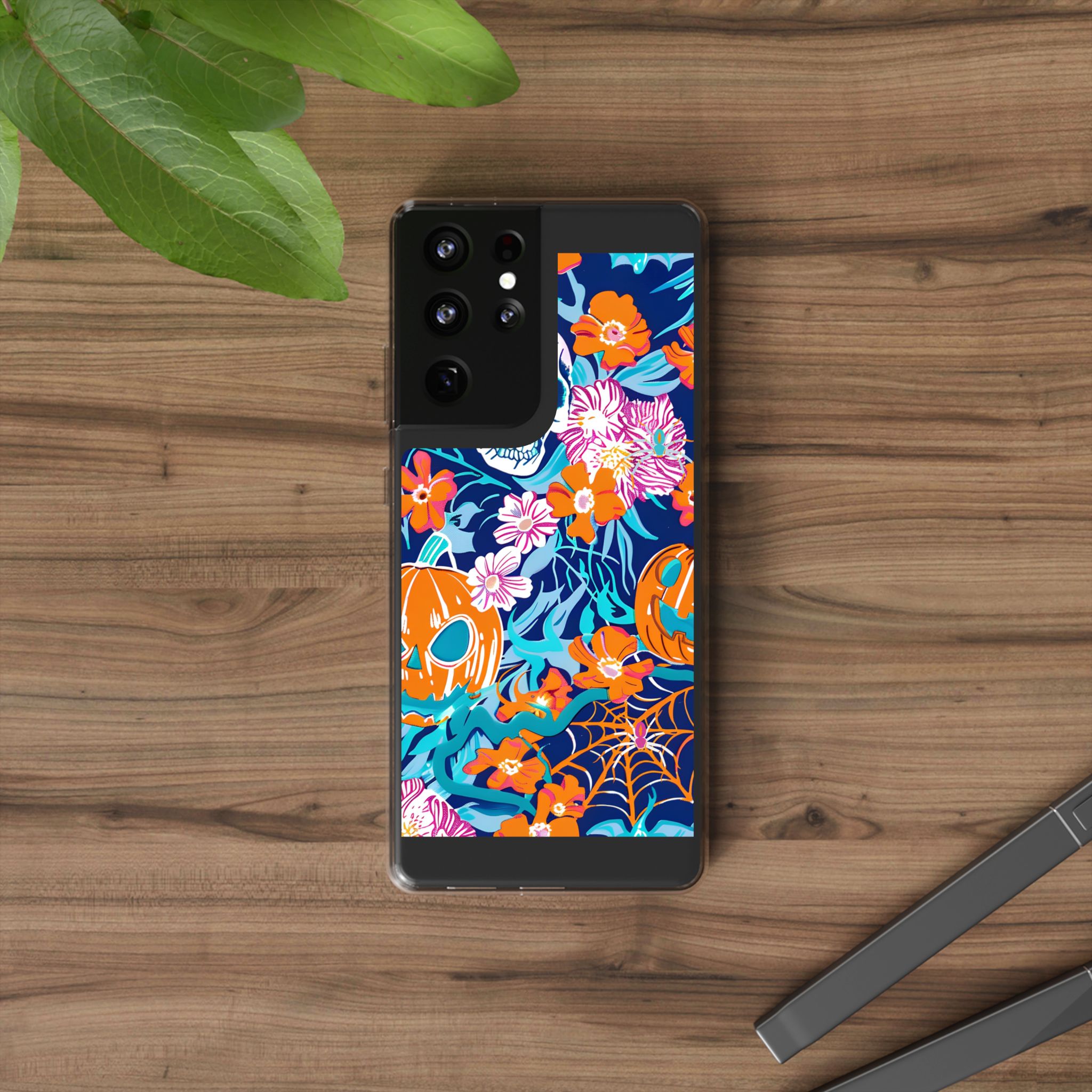 Halloween Floral Clear Case, Artsulli - Art is Long, Life is Short, Phone Case, , , , , , ,