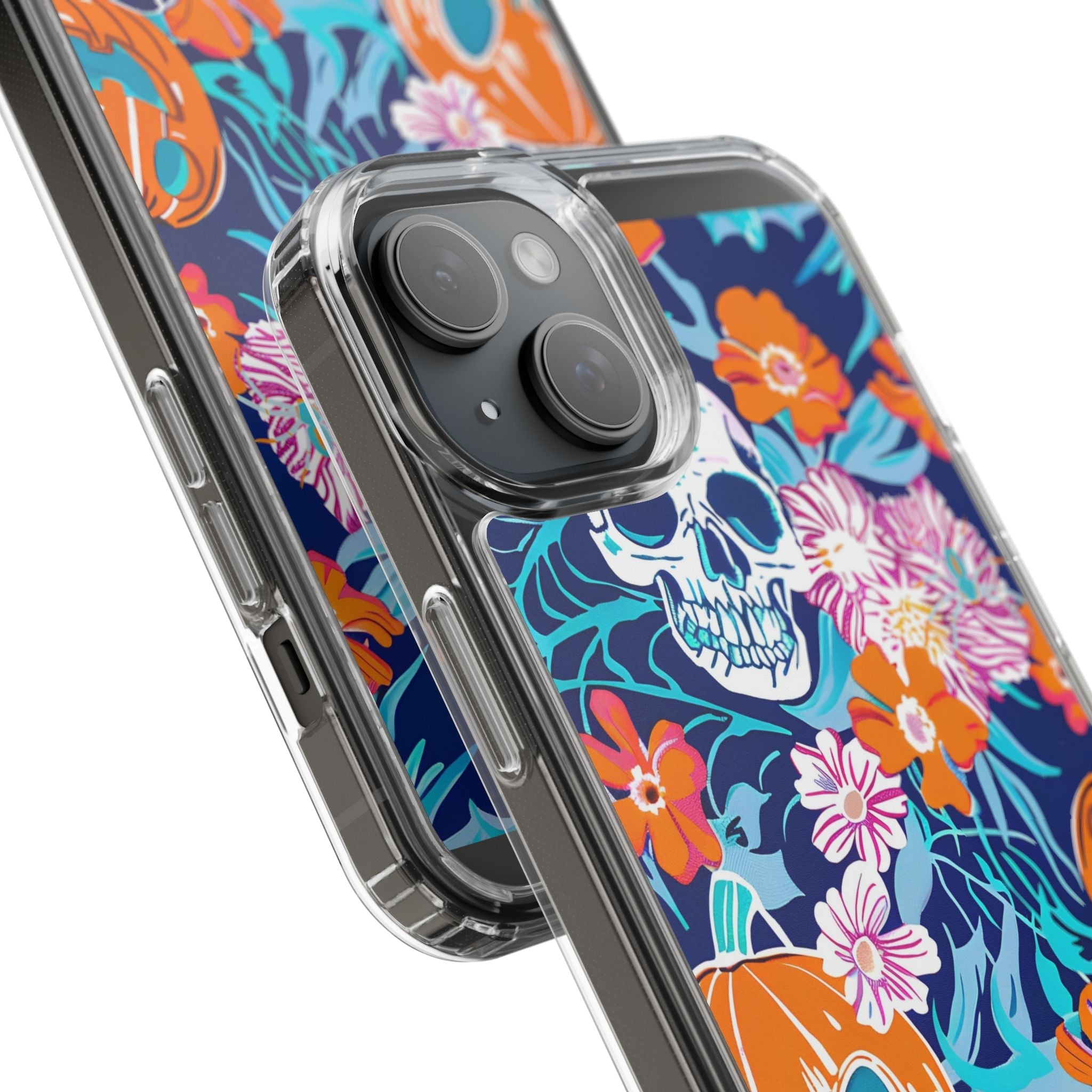 Halloween Floral Clear Case, Artsulli - Art is Long, Life is Short, Phone Case, , , , , , ,