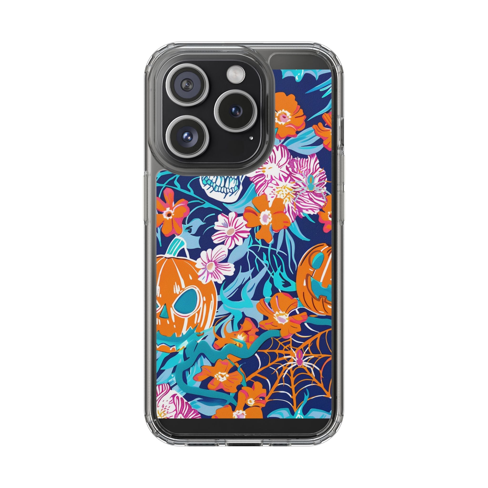 Halloween Floral Clear Case, Artsulli - Art is Long, Life is Short, Phone Case, Size, iPhone 15 Pro, Surface, Without gift packaging, , , 10539247844982533530