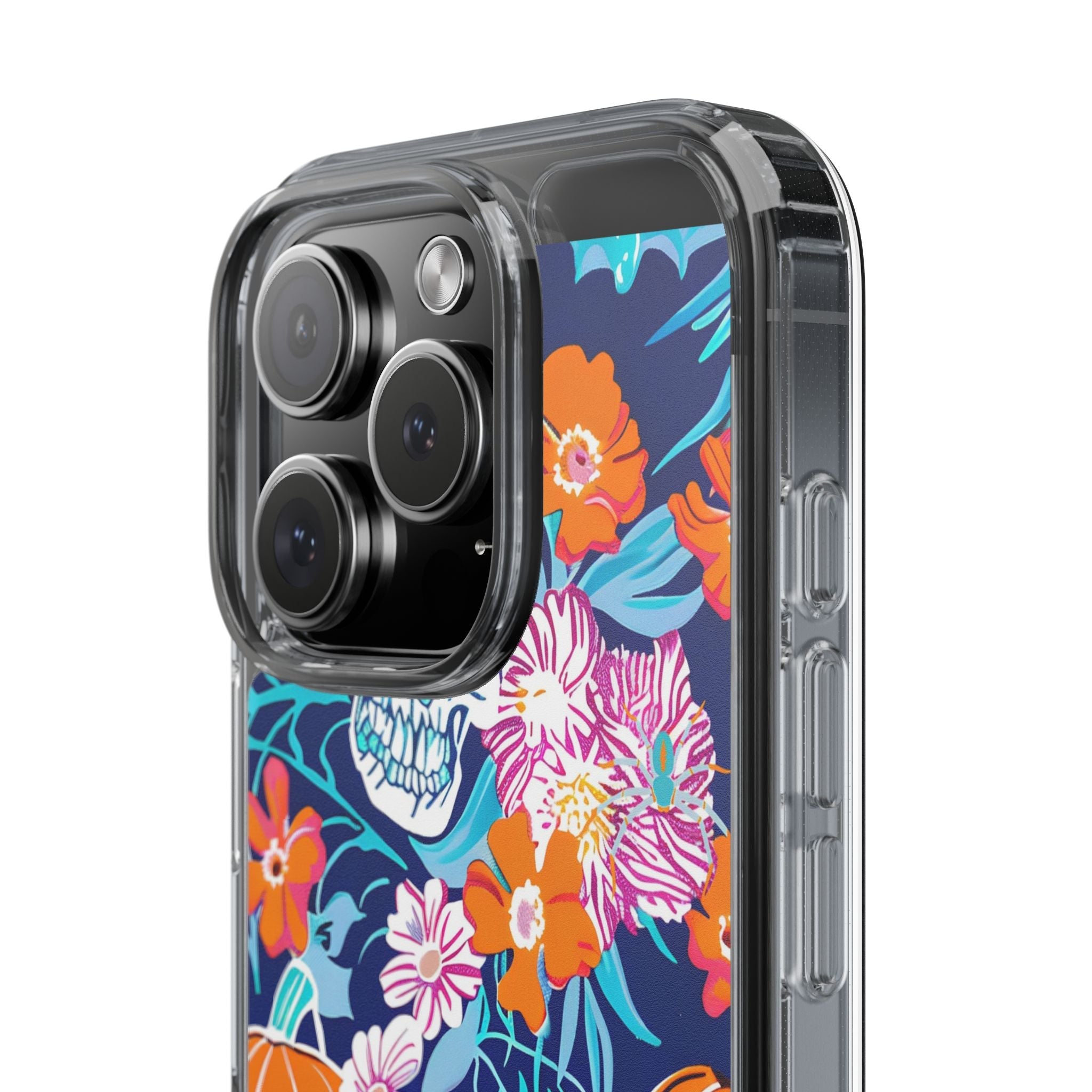 Halloween Floral Clear Case, Artsulli - Art is Long, Life is Short, Phone Case, , , , , , ,