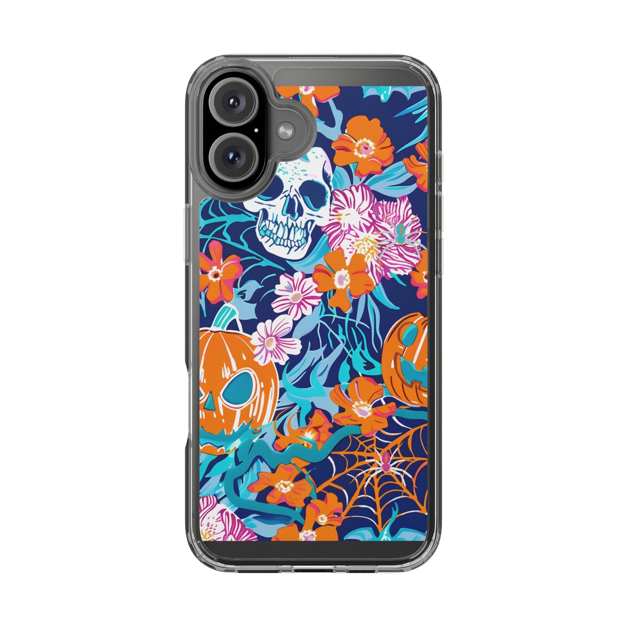 Halloween Floral Clear Case, Artsulli - Art is Long, Life is Short, Phone Case, Size, iPhone 16 Plus, Surface, Without gift packaging, , , 92641637478173741125