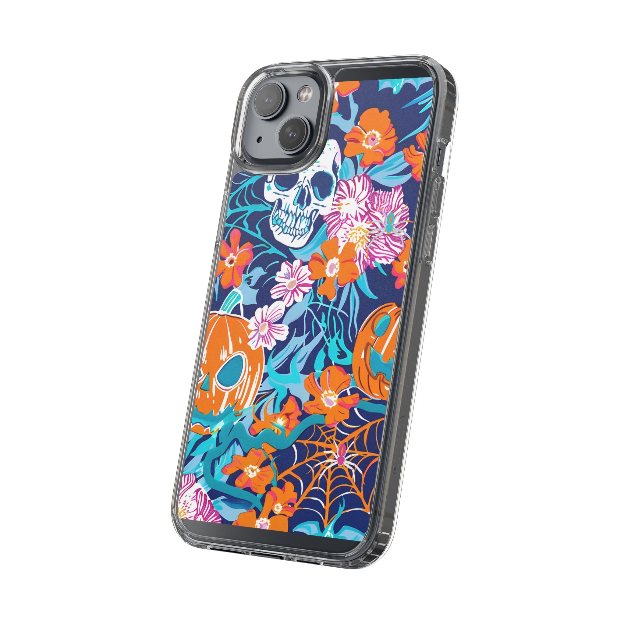 Halloween Floral Clear Case, Artsulli - Art is Long, Life is Short, Phone Case, , , , , , ,