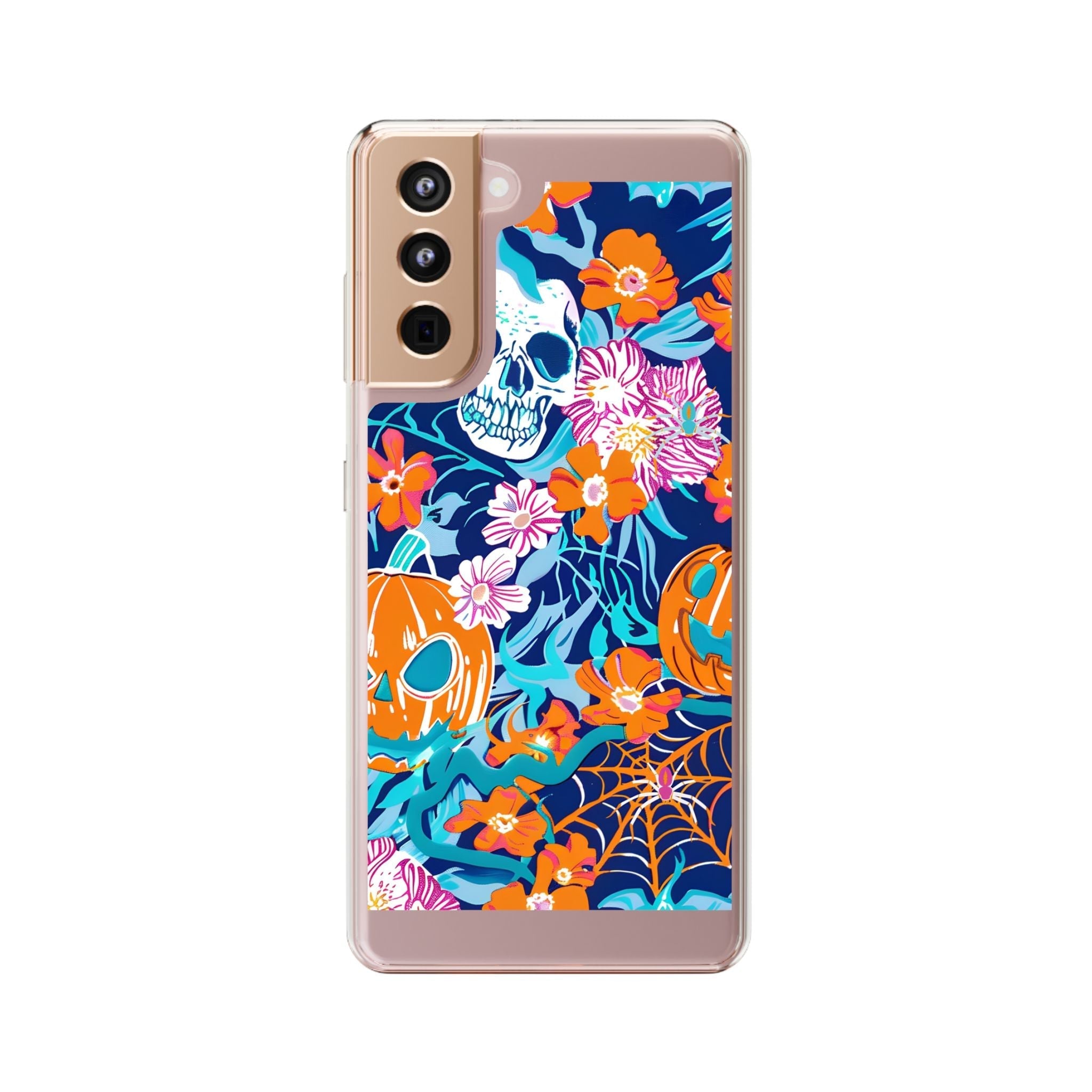 Halloween Floral Clear Case, Artsulli - Art is Long, Life is Short, Phone Case, Size, Samsung Galaxy S21, Surface, With gift packaging, , , 33244913610766753866