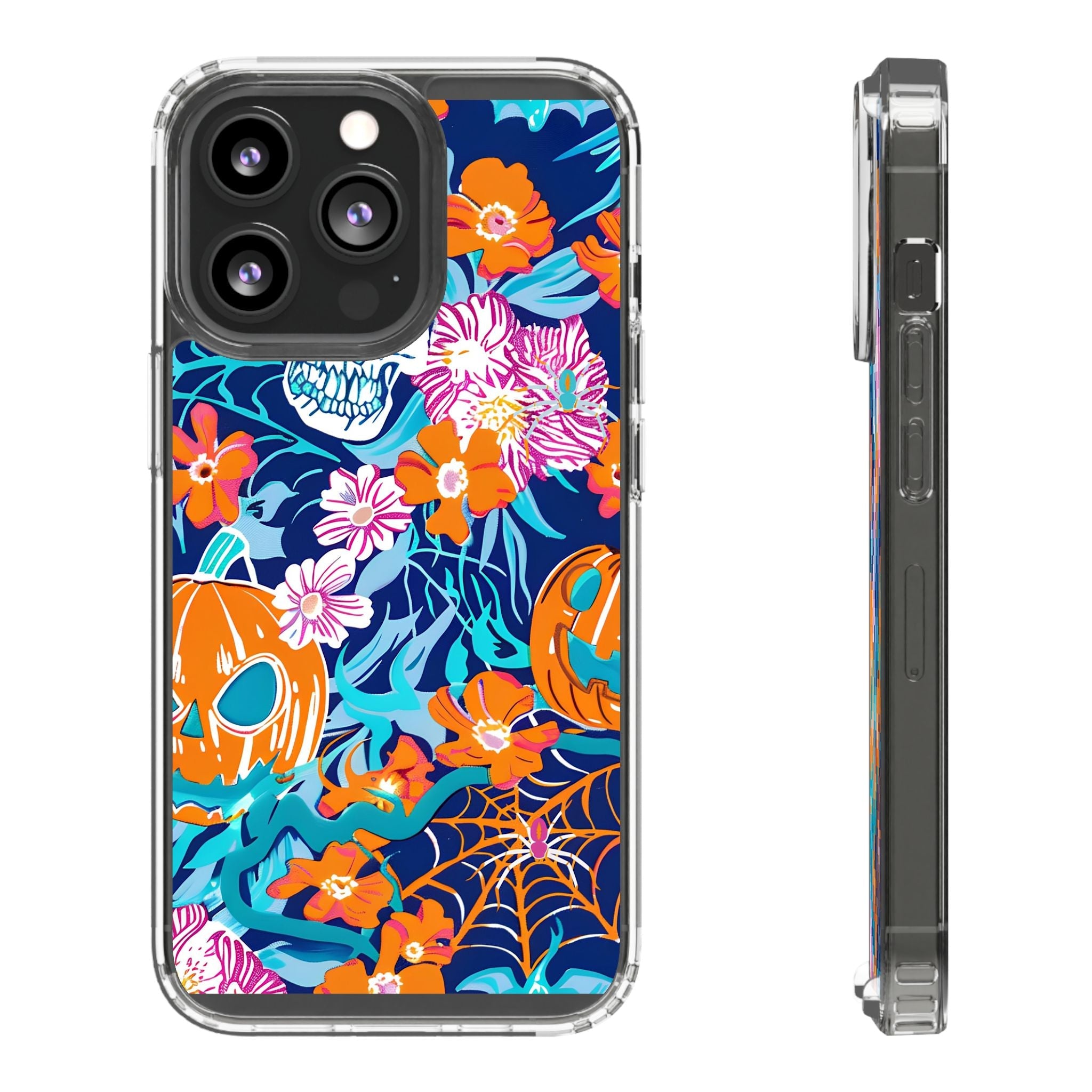 Halloween Floral Clear Case, Artsulli - Art is Long, Life is Short, Phone Case, Size, iPhone 13 Pro, Surface, With gift packaging, , , 26551492938358444102