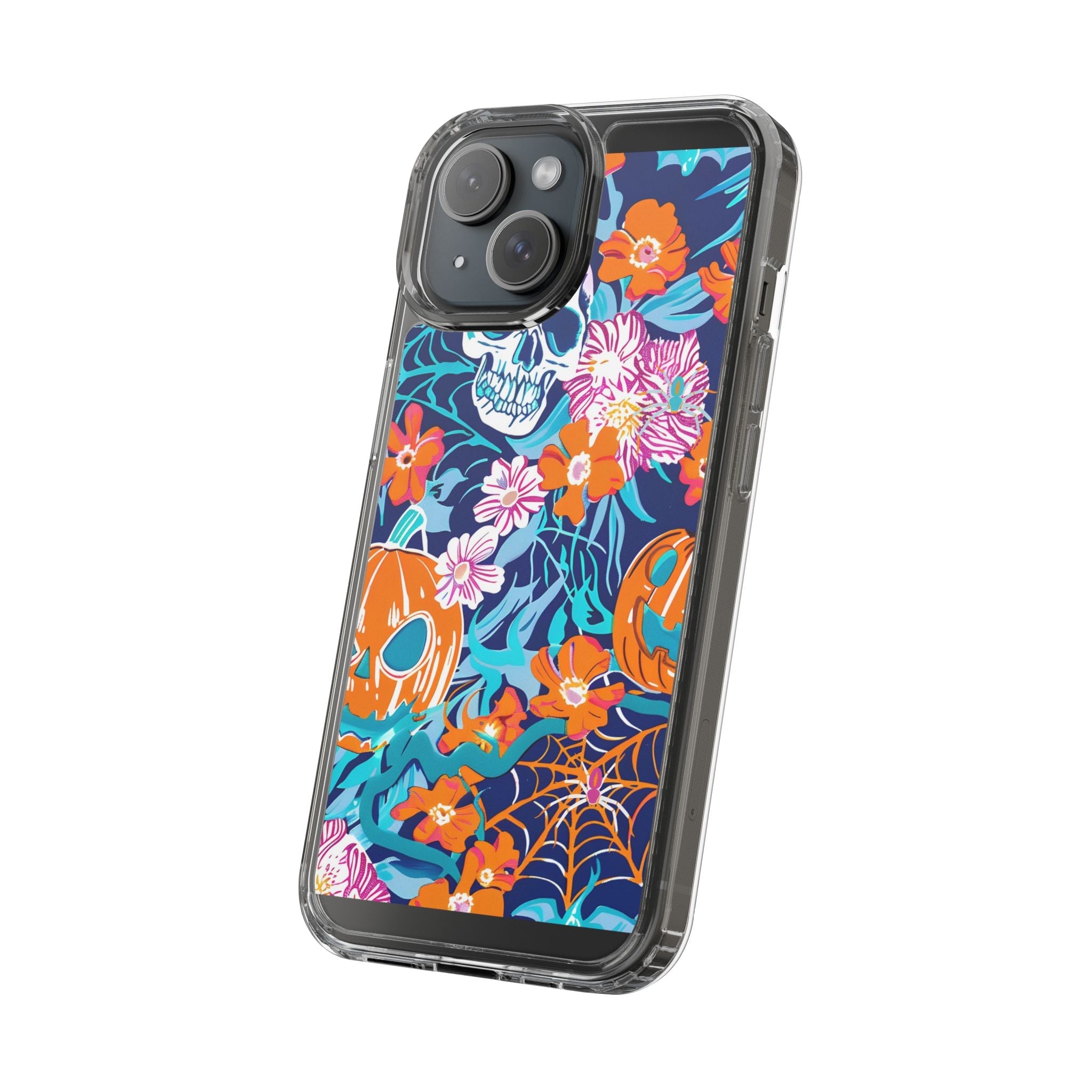 Halloween Floral Clear Case, Artsulli - Art is Long, Life is Short, Phone Case, , , , , , ,