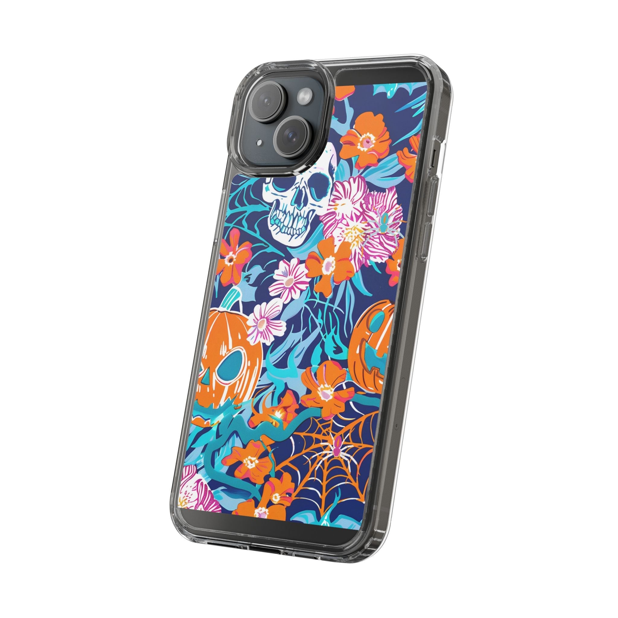 Halloween Floral Clear Case, Artsulli - Art is Long, Life is Short, Phone Case, , , , , , ,