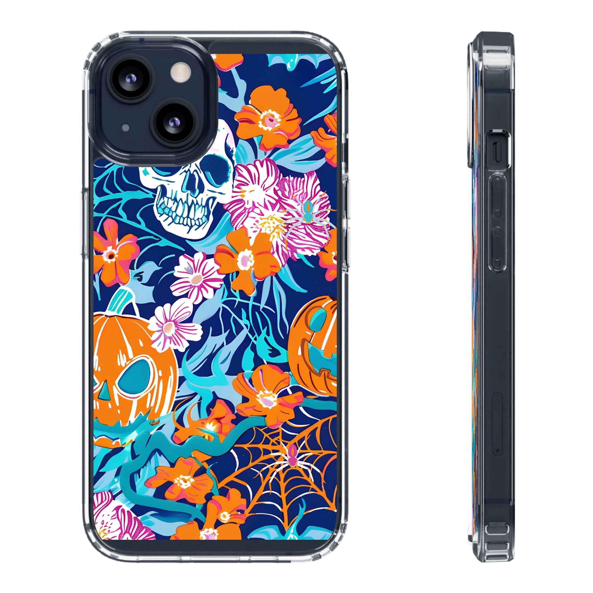 Halloween Floral Clear Case, Artsulli - Art is Long, Life is Short, Phone Case, Size, iPhone 13, Surface, Without gift packaging, , , 27504947534987840928
