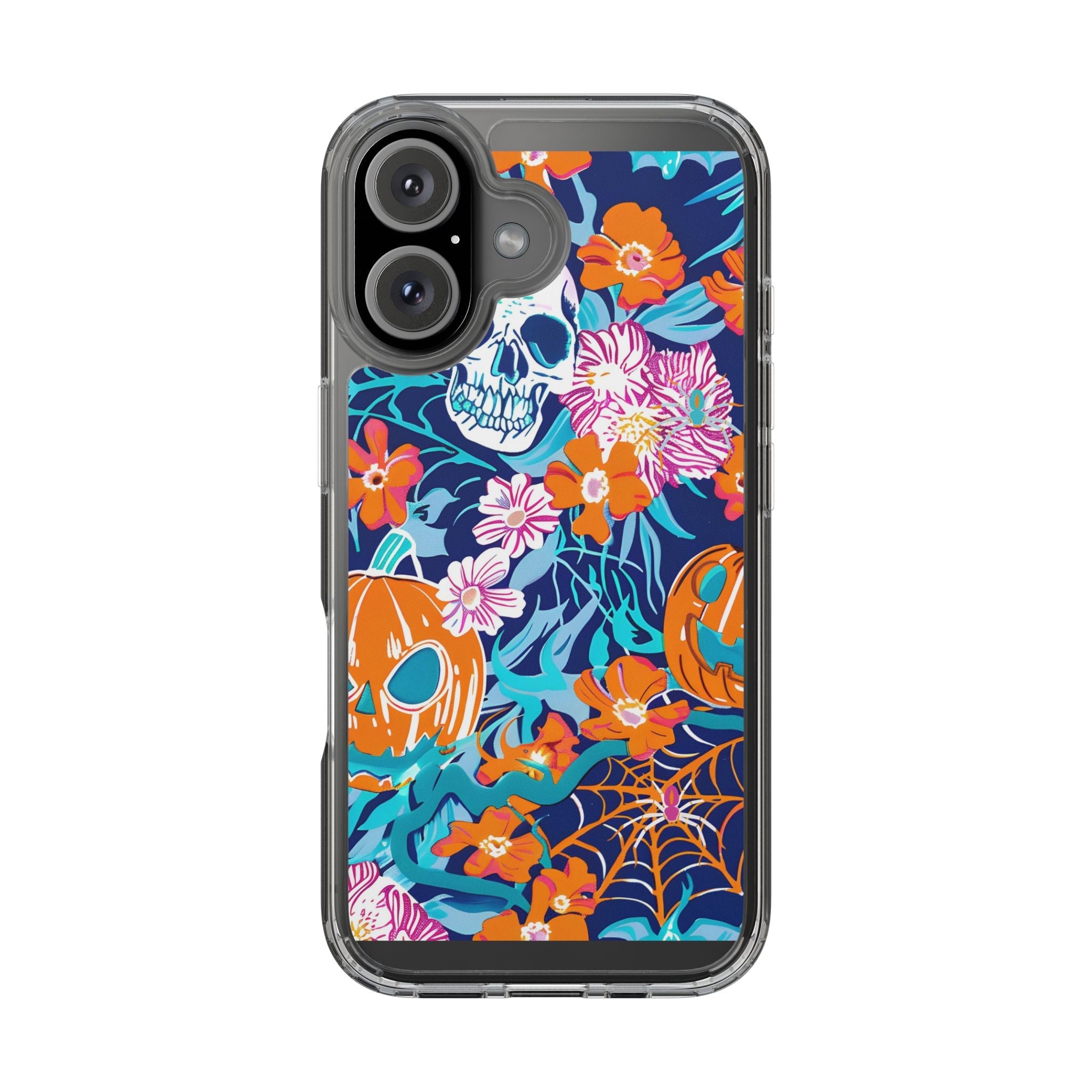Halloween Floral Clear Case, Artsulli - Art is Long, Life is Short, Phone Case, Size, iPhone 16, Surface, Without gift packaging, , , 26393060873955224941