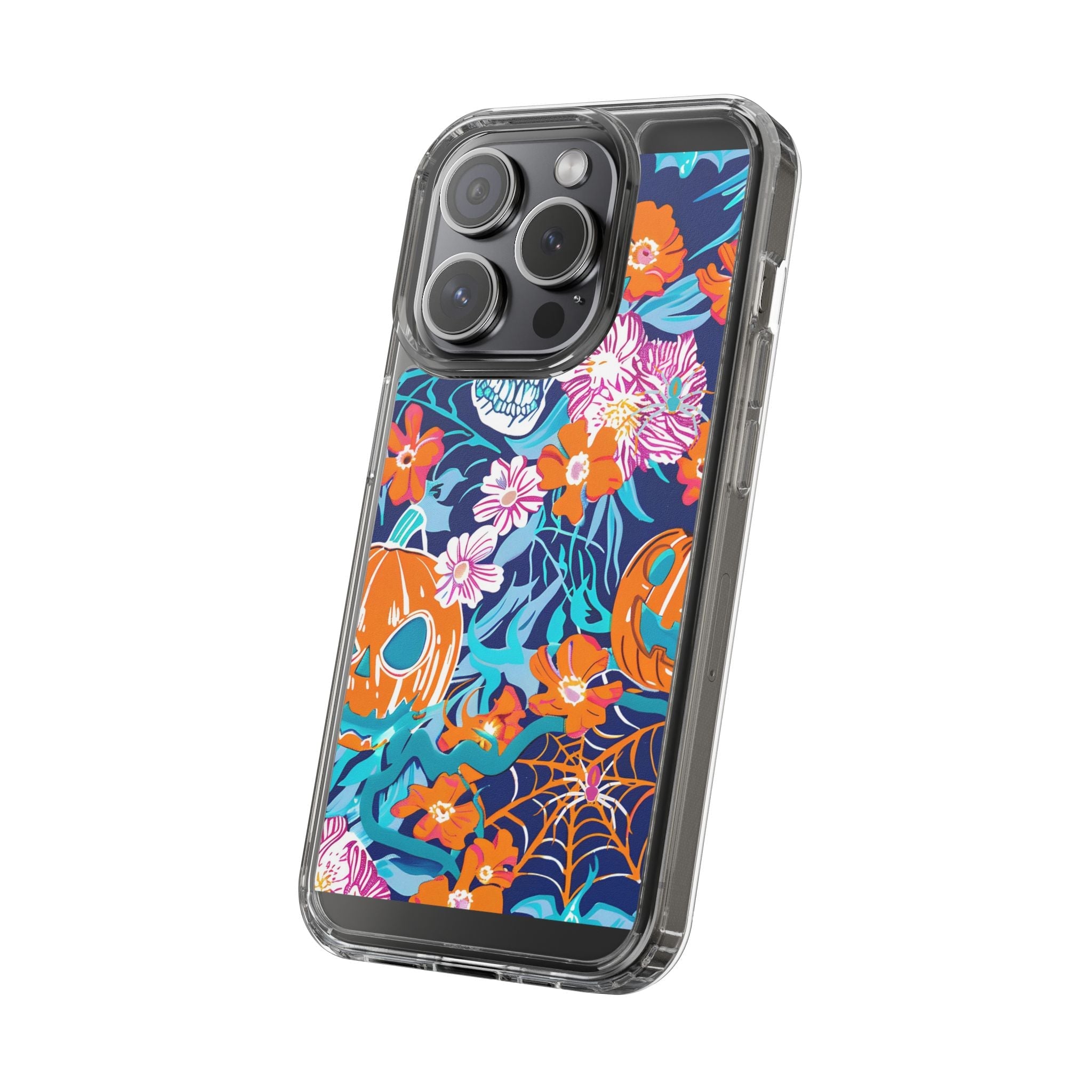 Halloween Floral Clear Case, Artsulli - Art is Long, Life is Short, Phone Case, , , , , , ,
