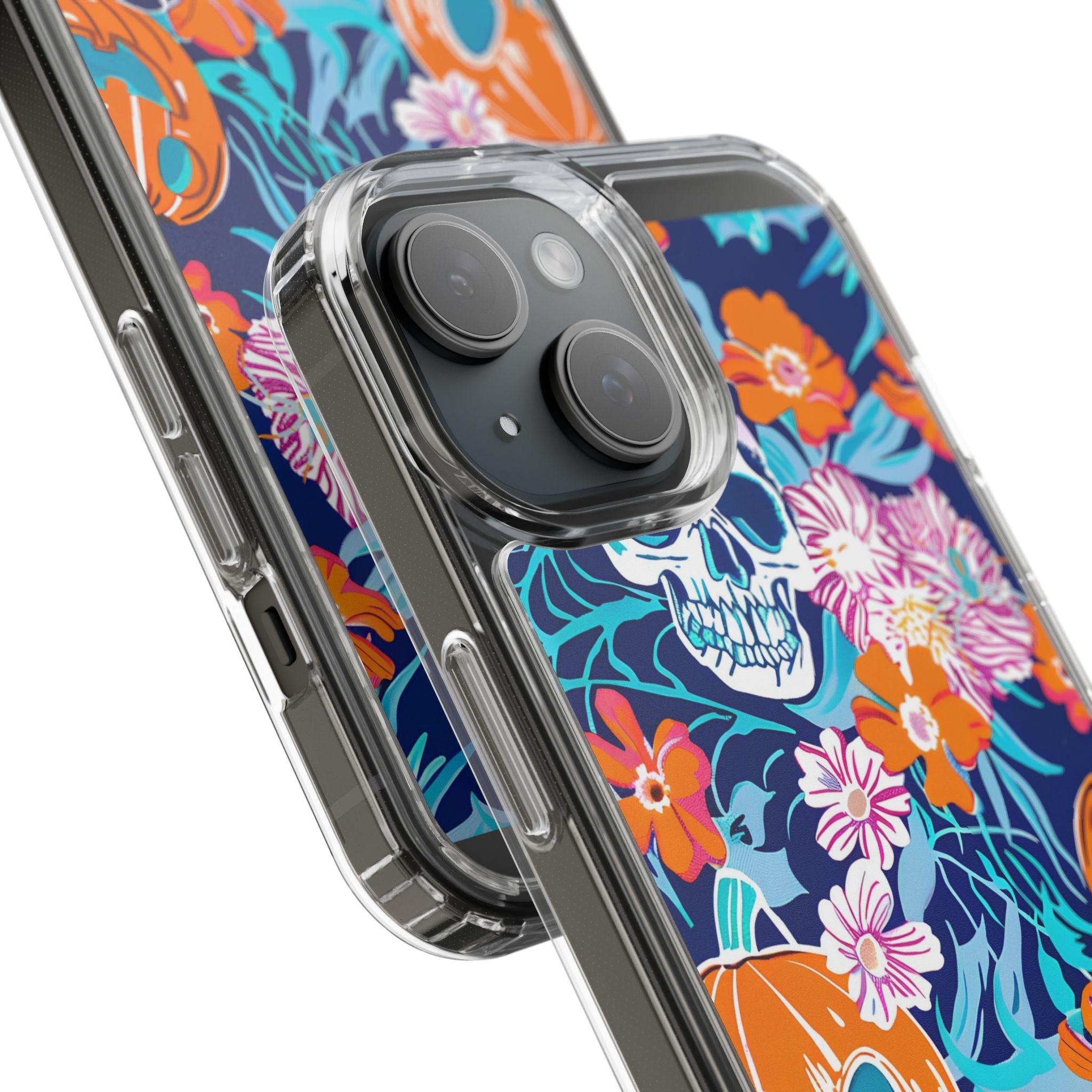 Halloween Floral Clear Case, Artsulli - Art is Long, Life is Short, Phone Case, , , , , , ,
