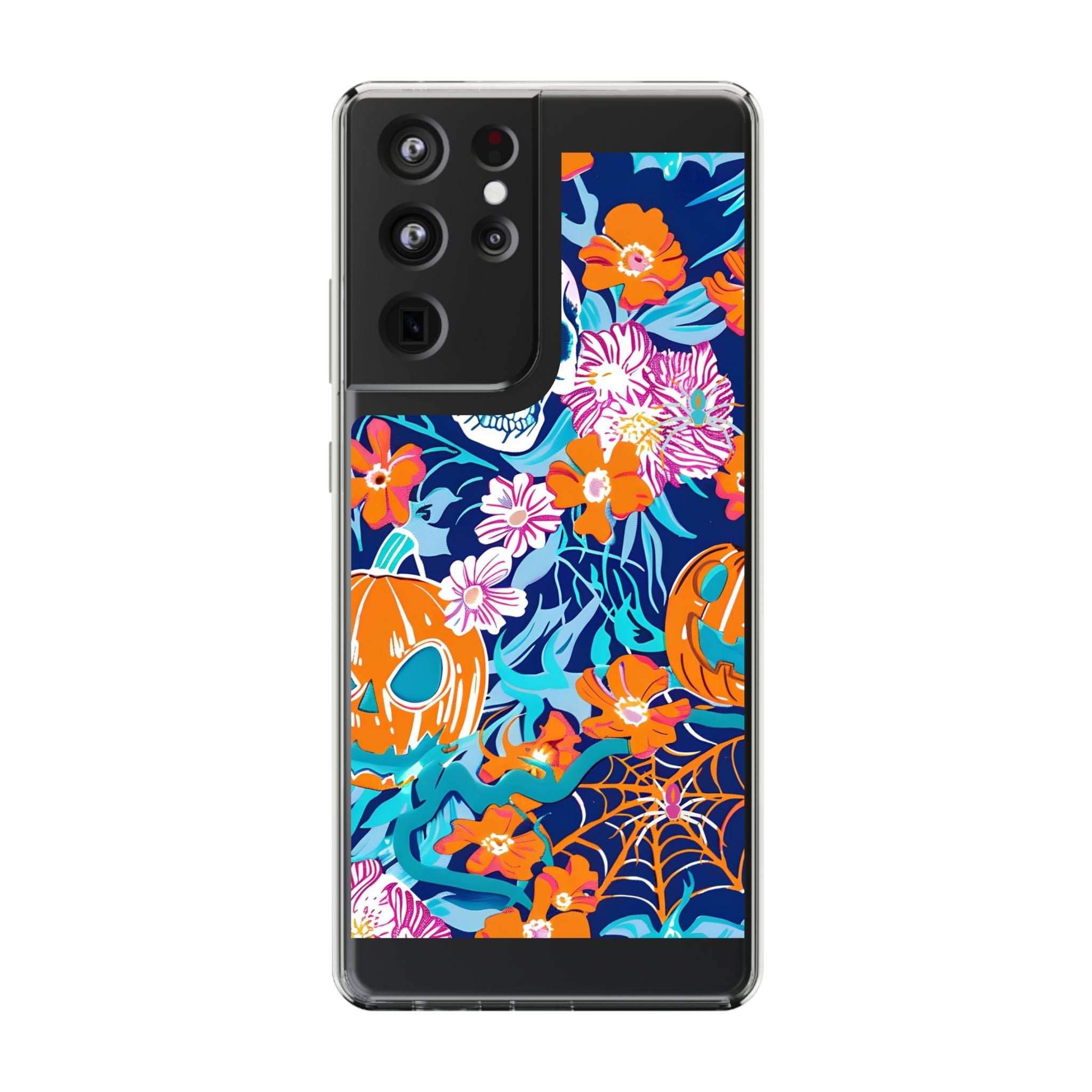 Halloween Floral Clear Case, Artsulli - Art is Long, Life is Short, Phone Case, Size, Samsung Galaxy S21 Ultra, Surface, Without gift packaging, , , 17320356780177880504