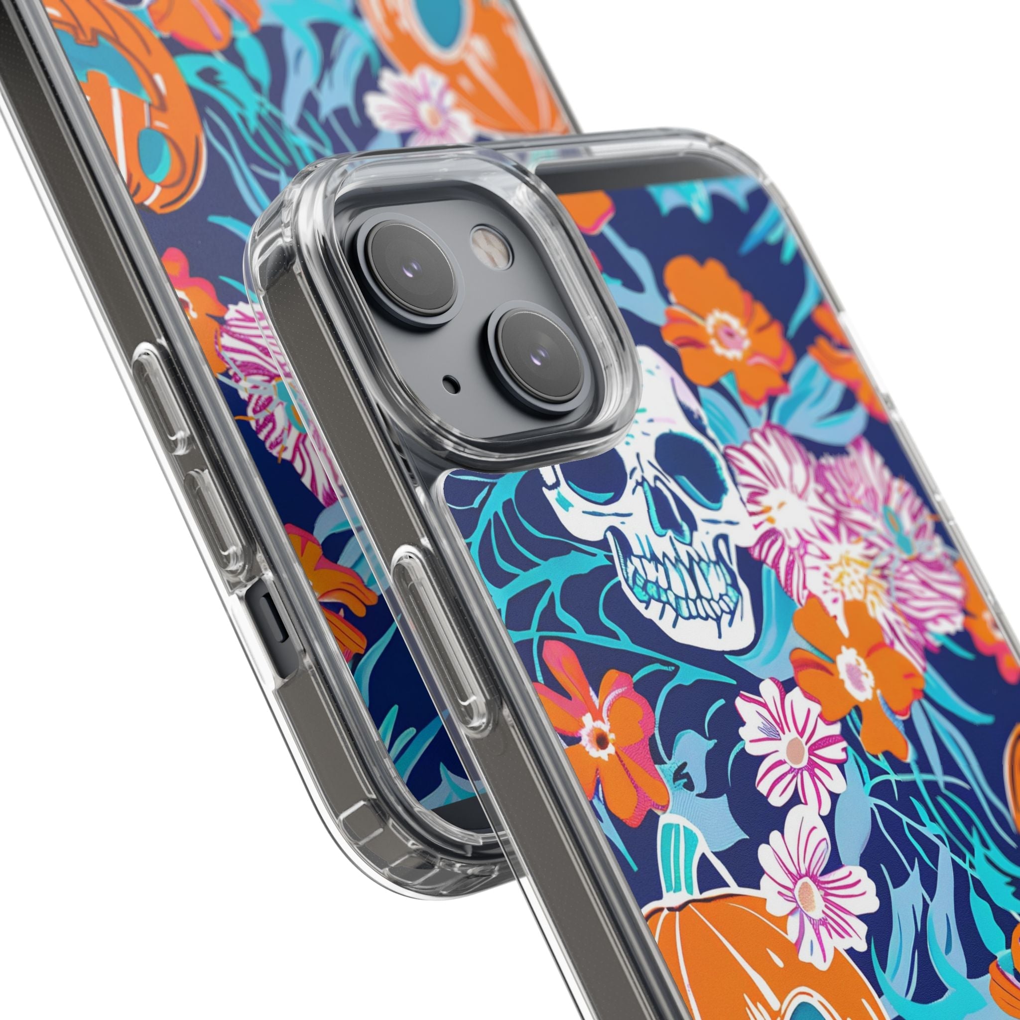 Halloween Floral Clear Case, Artsulli - Art is Long, Life is Short, Phone Case, , , , , , ,