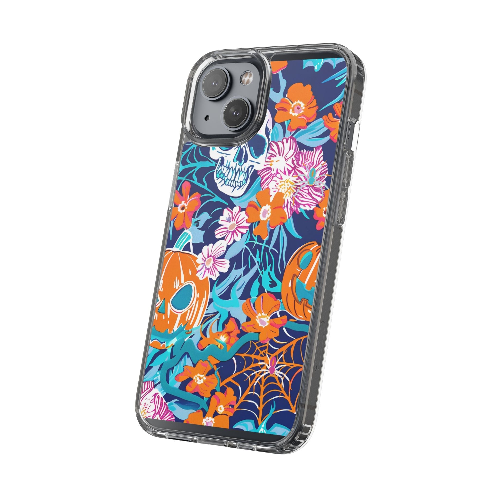 Halloween Floral Clear Case, Artsulli - Art is Long, Life is Short, Phone Case, , , , , , ,