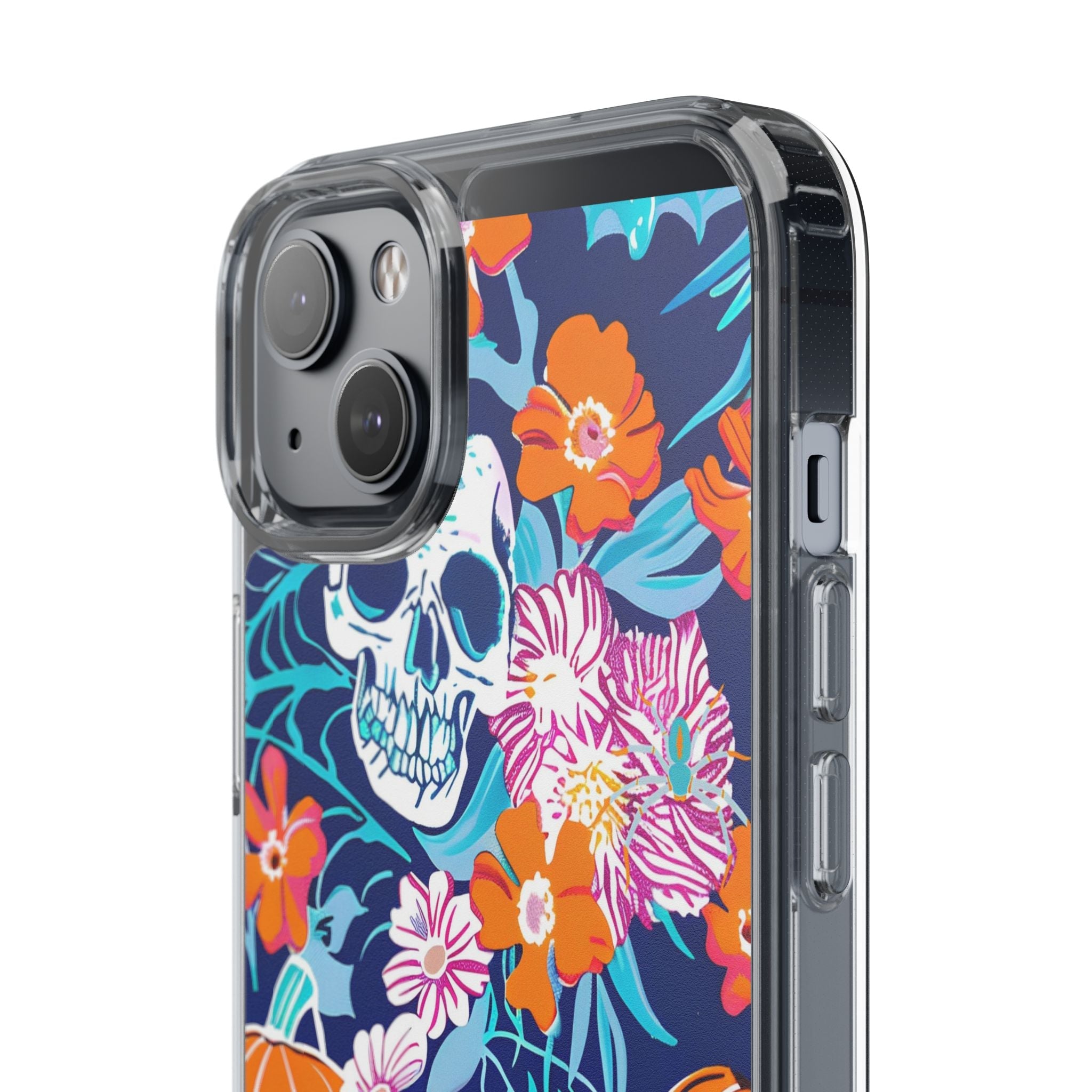 Halloween Floral Clear Case, Artsulli - Art is Long, Life is Short, Phone Case, , , , , , ,