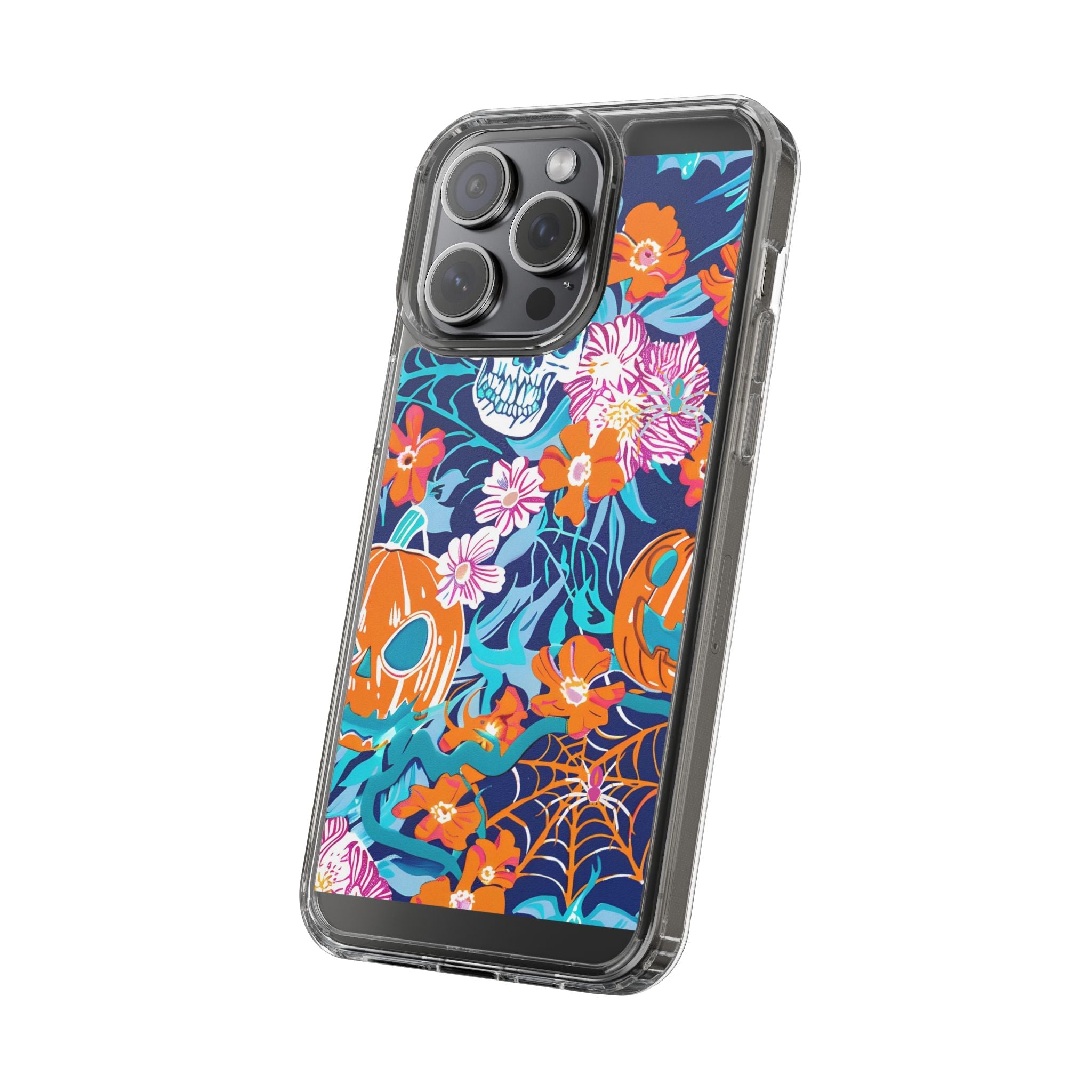Halloween Floral Clear Case, Artsulli - Art is Long, Life is Short, Phone Case, , , , , , ,
