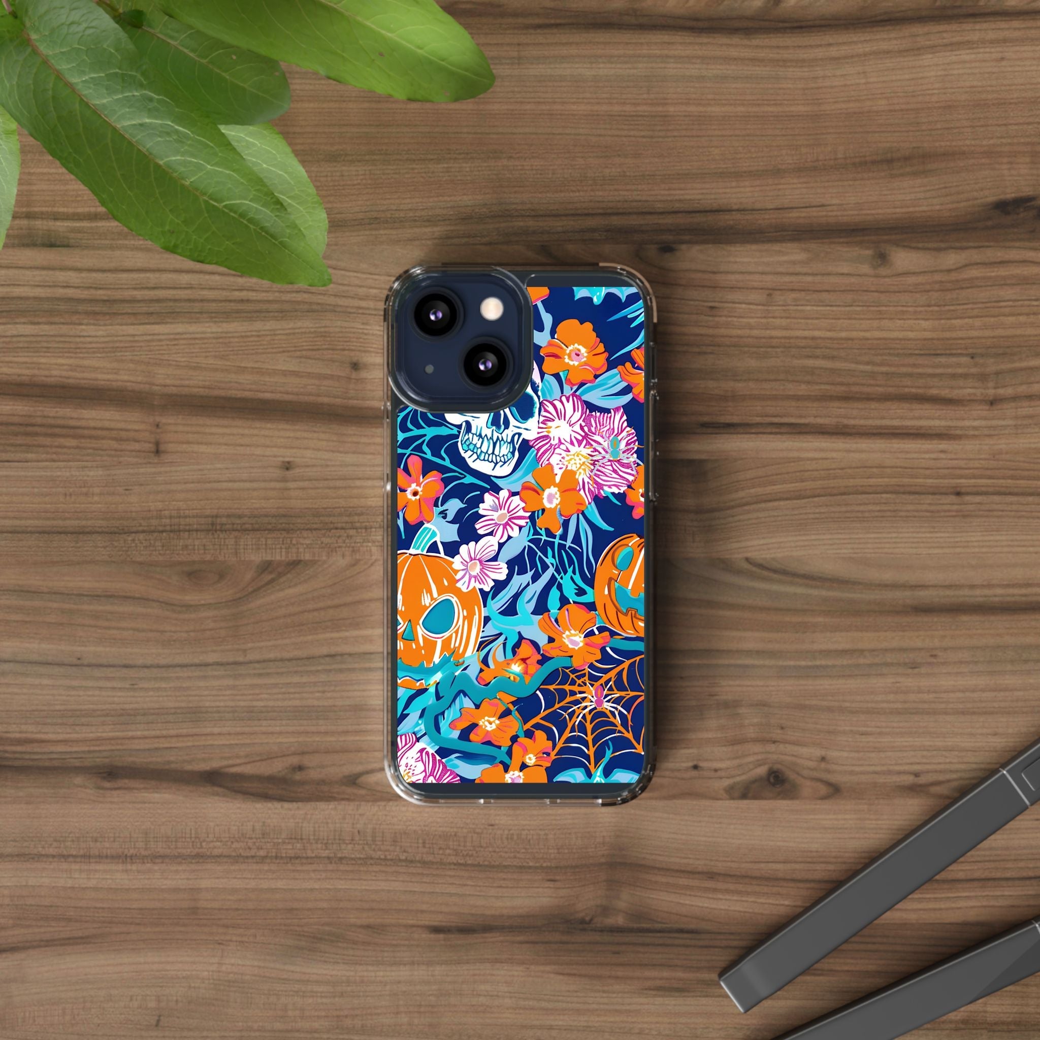 Halloween Floral Clear Case, Artsulli - Art is Long, Life is Short, Phone Case, , , , , , ,
