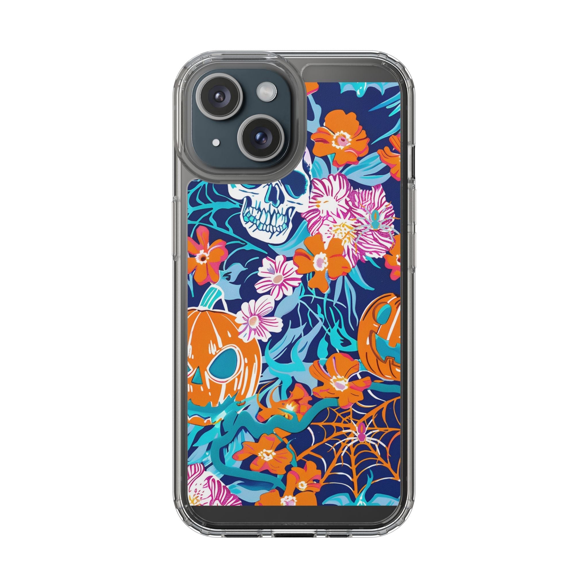 Halloween Floral Clear Case, Artsulli - Art is Long, Life is Short, Phone Case, Size, iPhone 15, Surface, Without gift packaging, , , 28183707990127499581