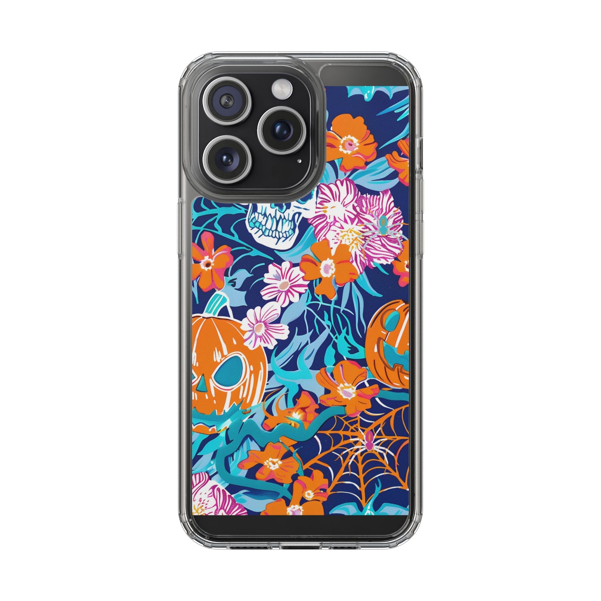 Halloween Floral Clear Case, Artsulli - Art is Long, Life is Short, Phone Case, Size, iPhone 15 Pro Max, Surface, Without gift packaging, , , 55333424900047575864