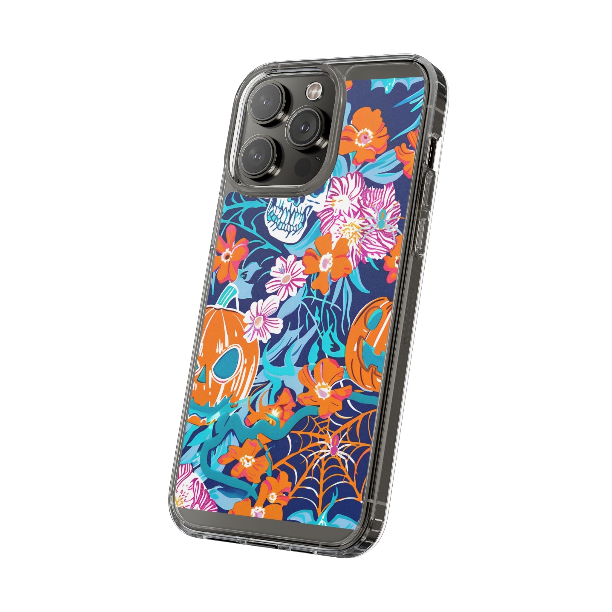 Halloween Floral Clear Case, Artsulli - Art is Long, Life is Short, Phone Case, , , , , , ,