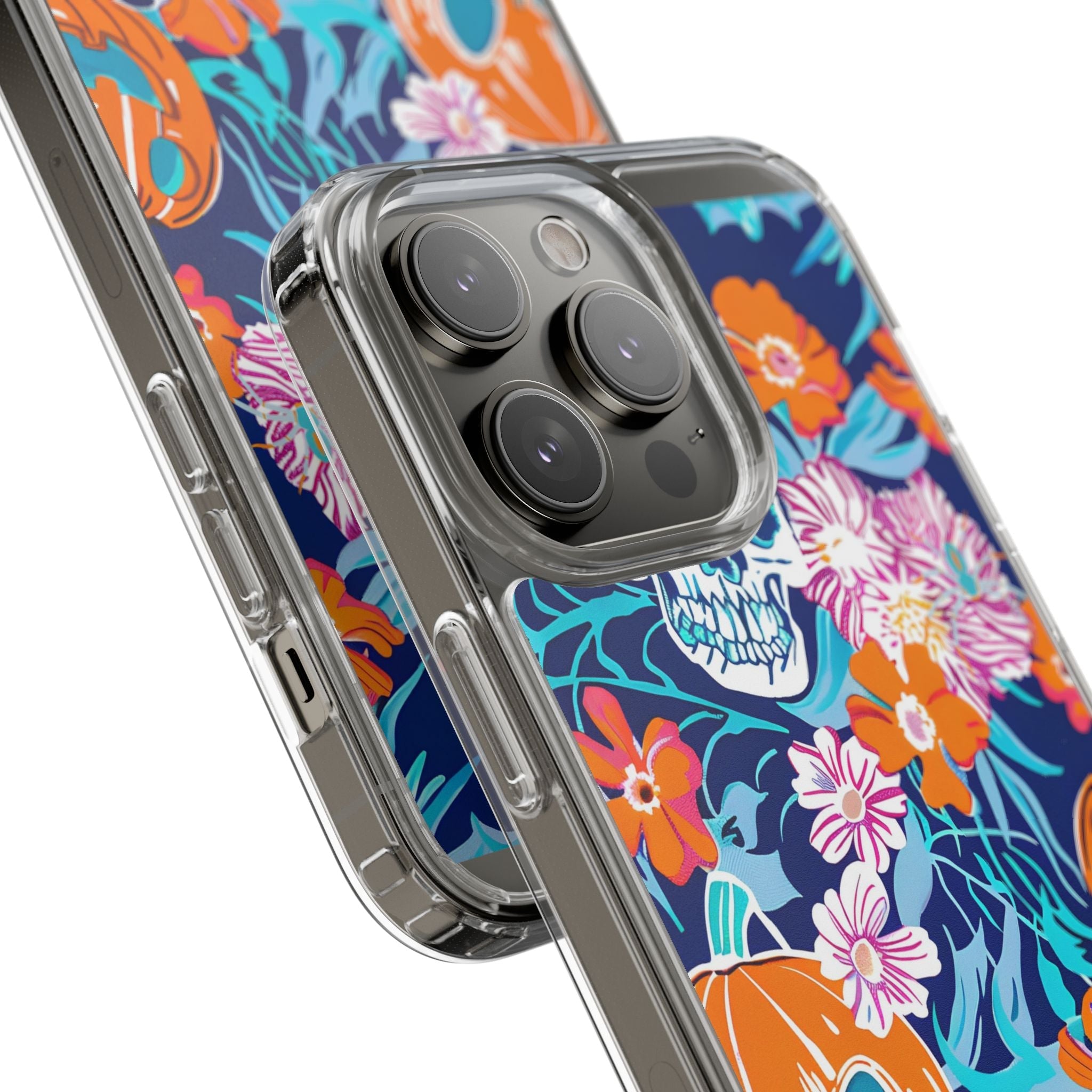 Halloween Floral Clear Case, Artsulli - Art is Long, Life is Short, Phone Case, , , , , , ,