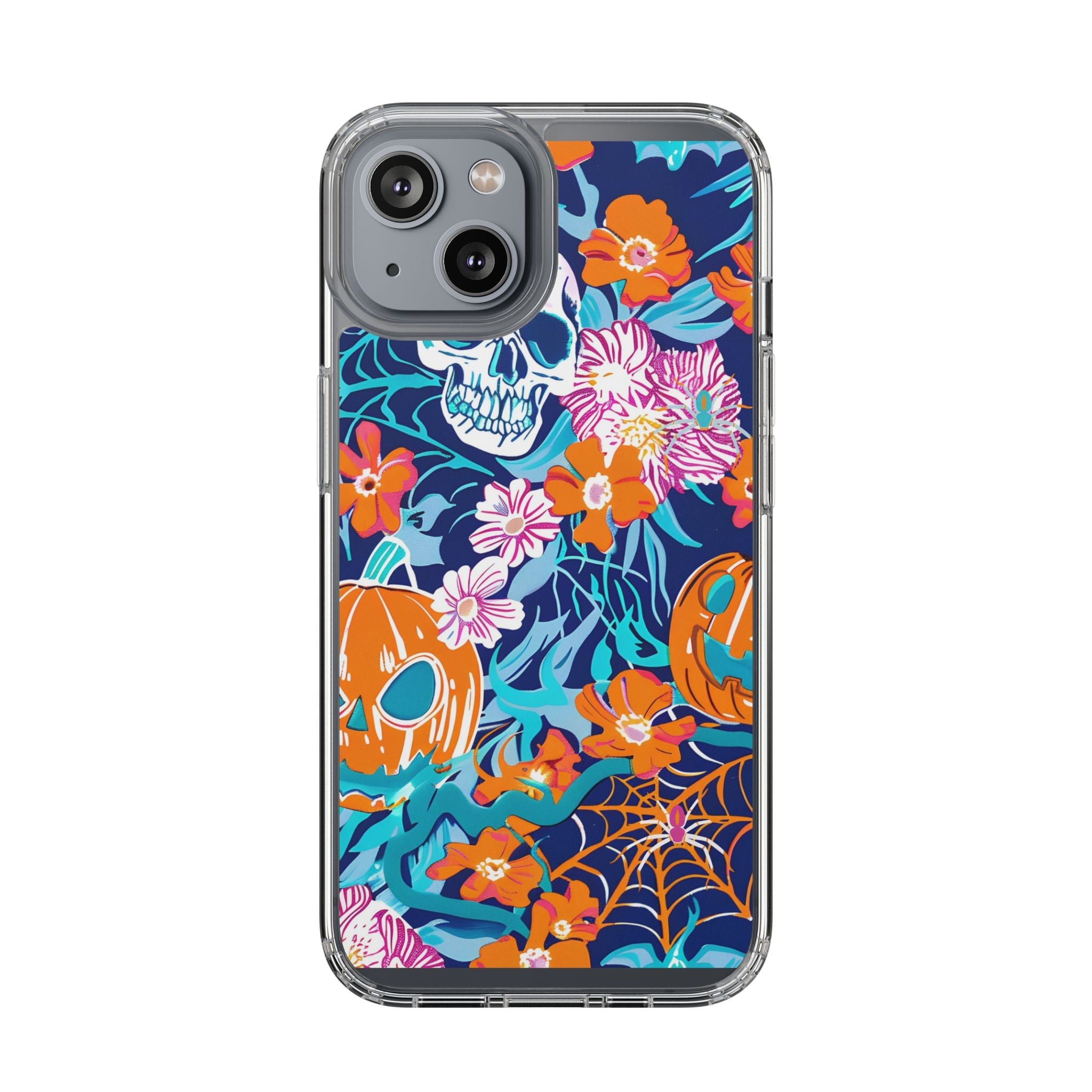 Halloween Floral Clear Case, Artsulli - Art is Long, Life is Short, Phone Case, Size, iPhone 14, Surface, Without gift packaging, , , 30793295739350919675