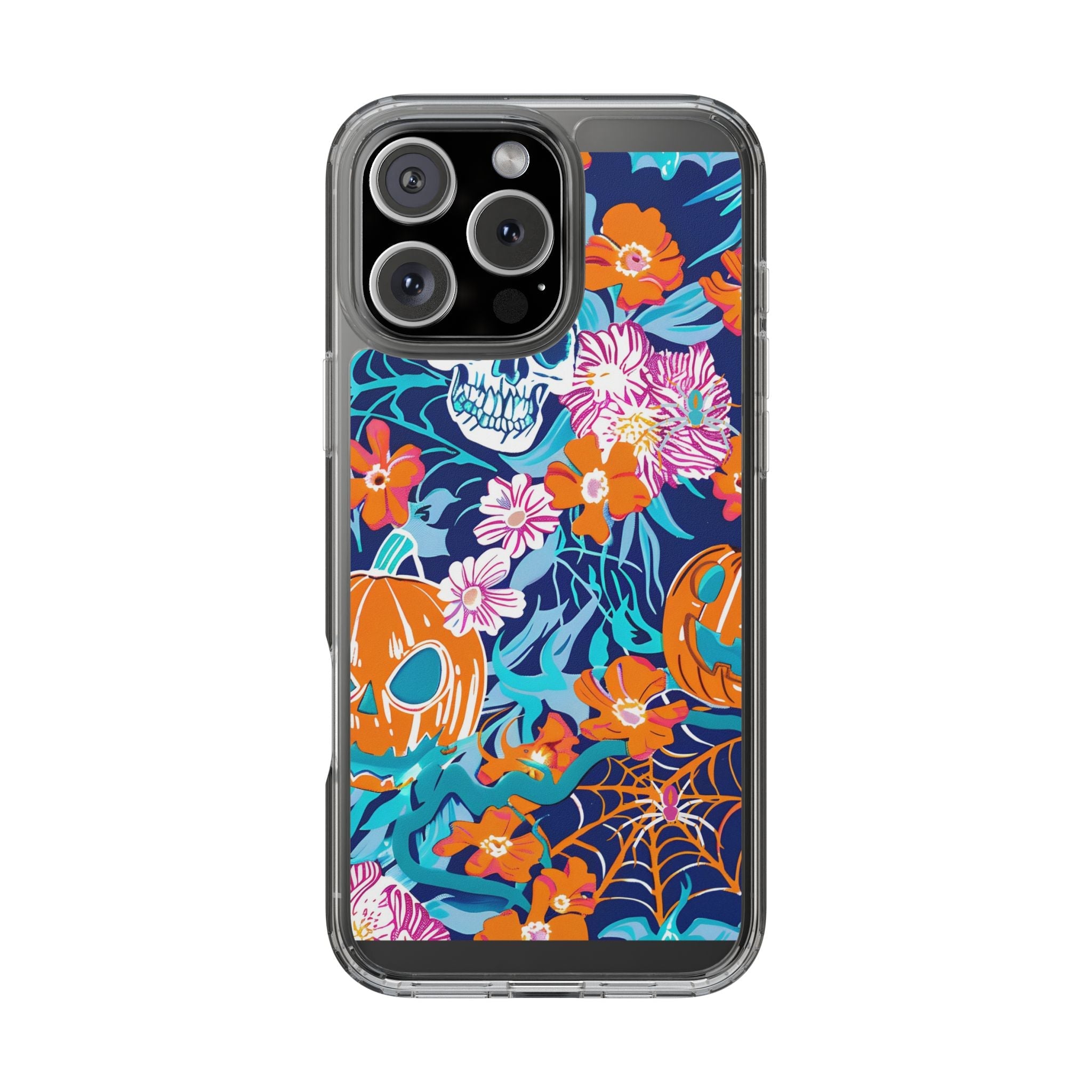 Halloween Floral Clear Case, Artsulli - Art is Long, Life is Short, Phone Case, Size, iPhone 16 Pro Max, Surface, Without gift packaging, , , 30600023538076310231