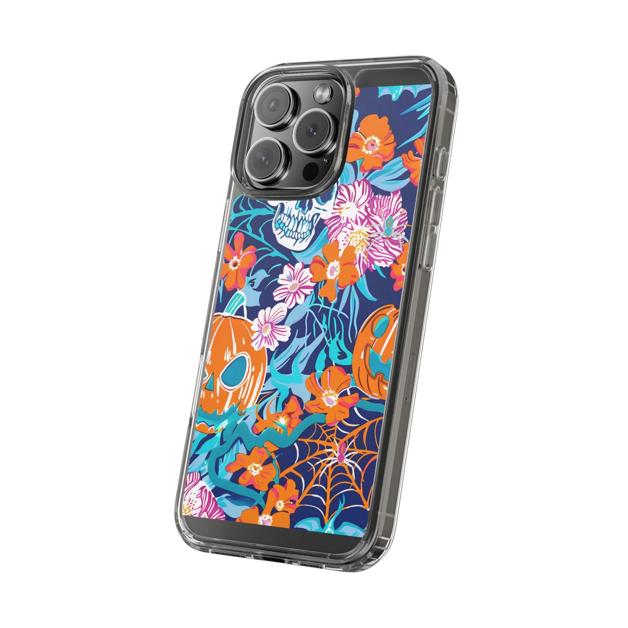 Halloween Floral Clear Case, Artsulli - Art is Long, Life is Short, Phone Case, , , , , , ,