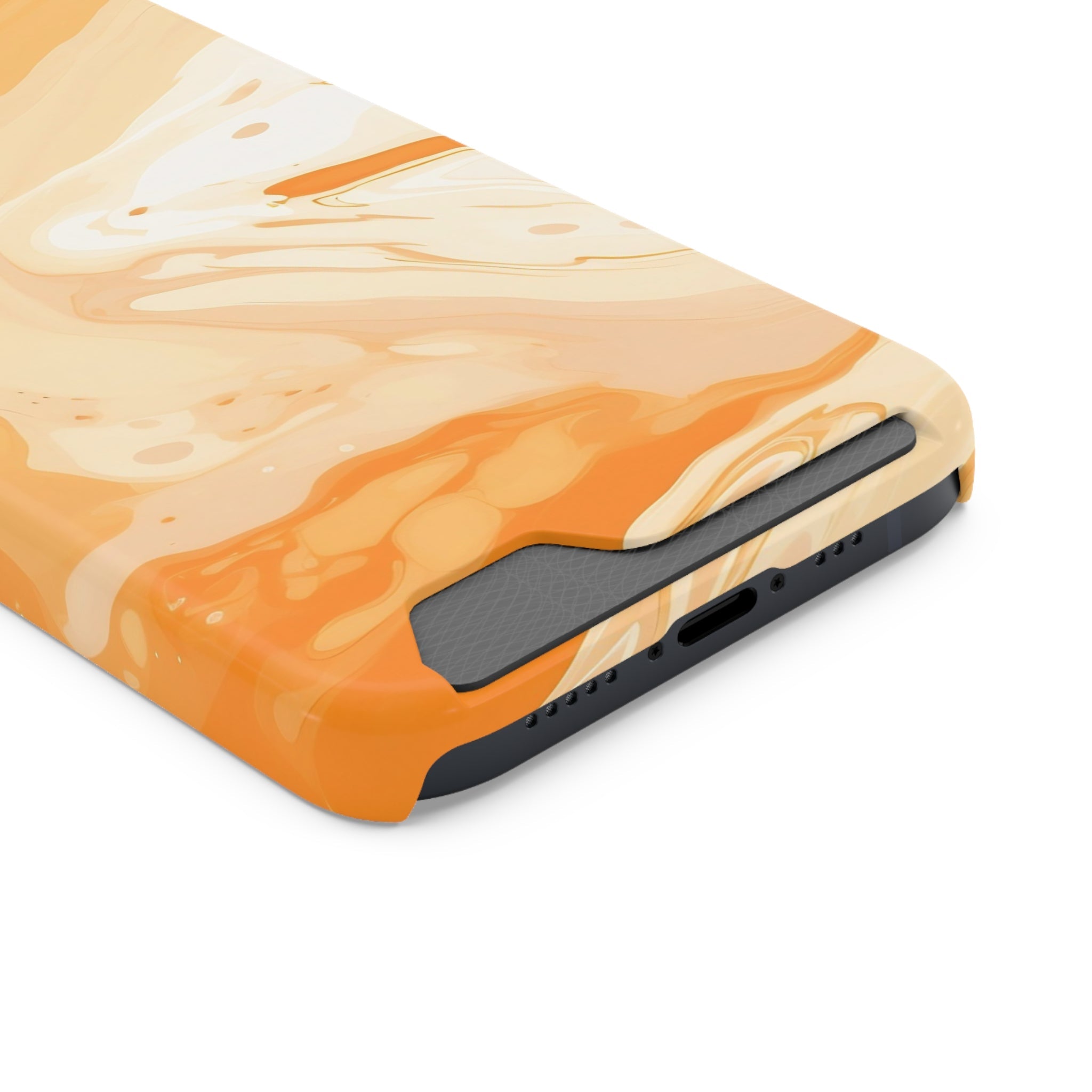 Orange Marble Cardholder Case, Artsulli - Art is Long, Life is Short, Phone Case, , , , , , ,