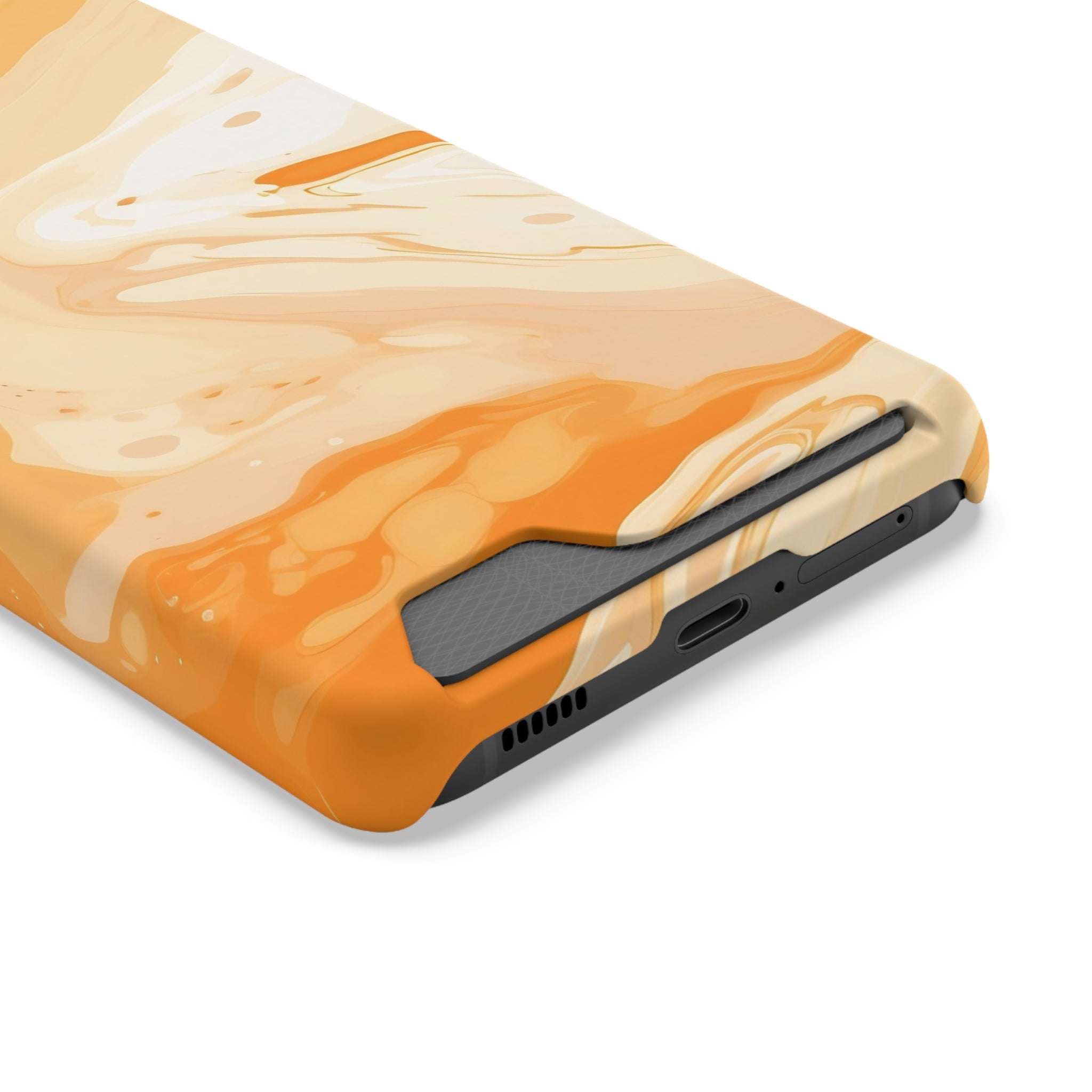 Orange Marble Cardholder Case, Artsulli - Art is Long, Life is Short, Phone Case, , , , , , ,