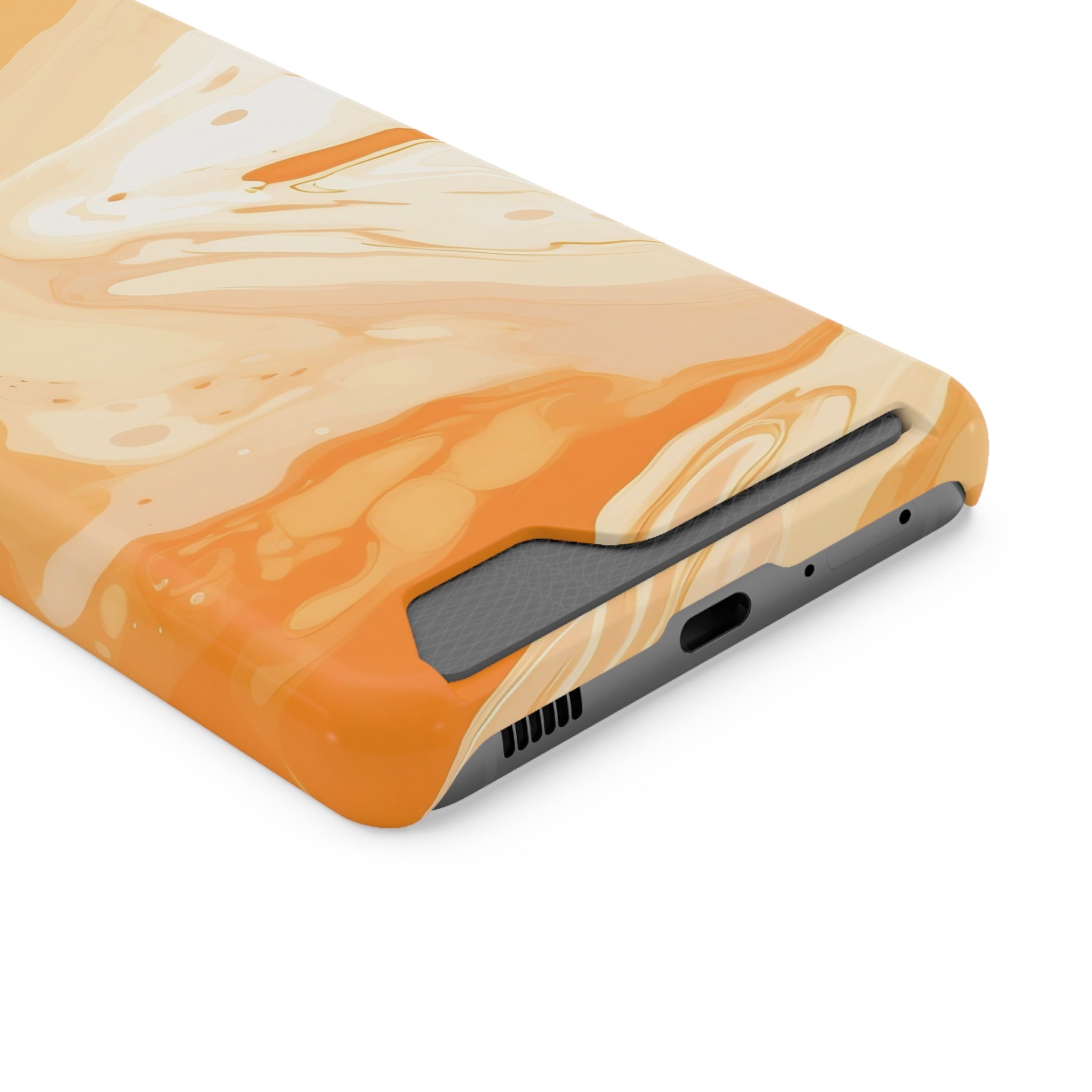 Orange Marble Cardholder Case, Artsulli - Art is Long, Life is Short, Phone Case, , , , , , ,