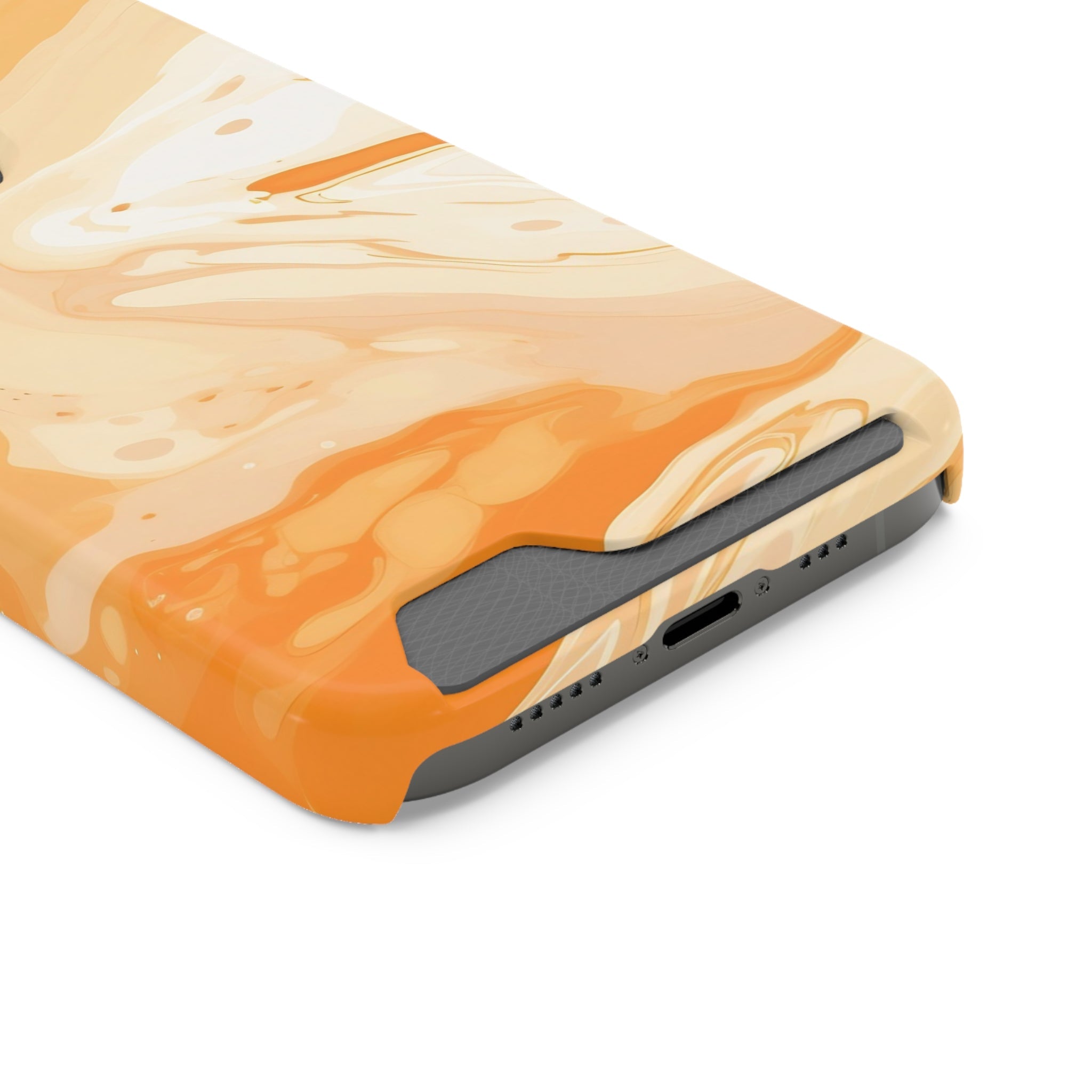 Orange Marble Cardholder Case, Artsulli - Art is Long, Life is Short, Phone Case, , , , , , ,