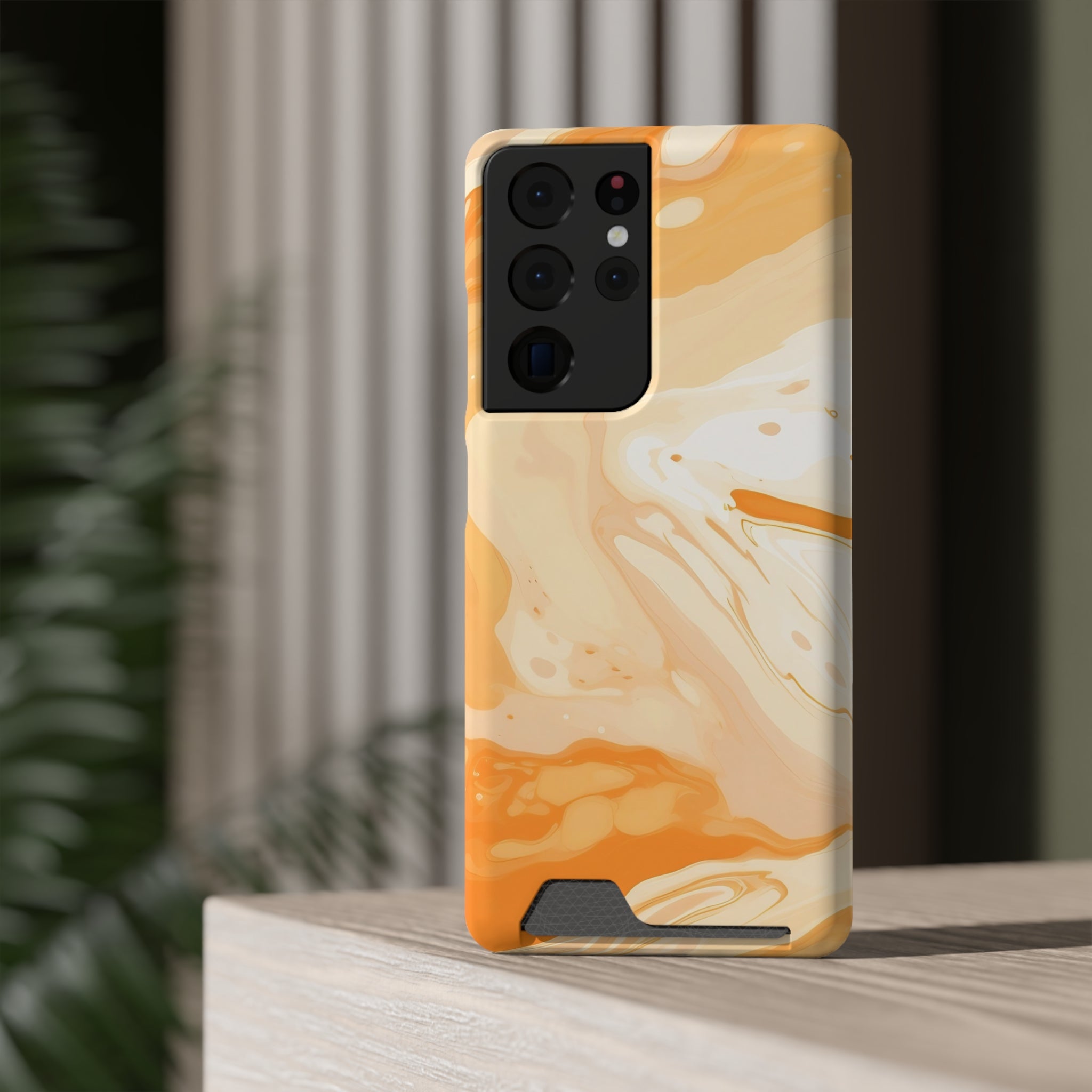 Orange Marble Cardholder Case, Artsulli - Art is Long, Life is Short, Phone Case, , , , , , ,