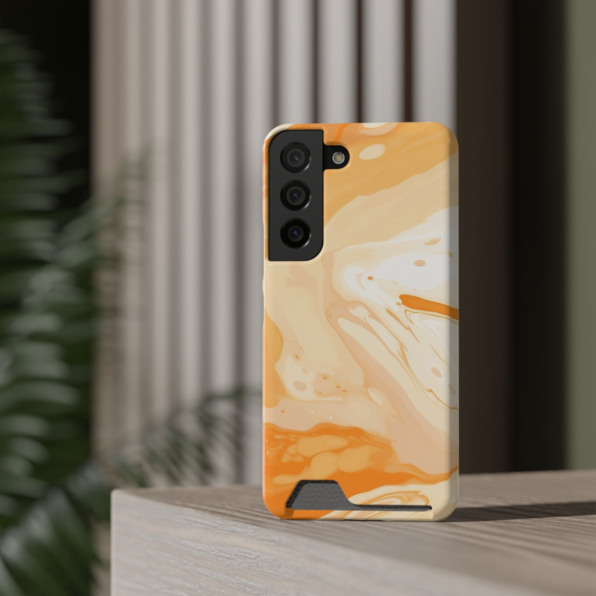 Orange Marble Cardholder Case, Artsulli - Art is Long, Life is Short, Phone Case, , , , , , ,