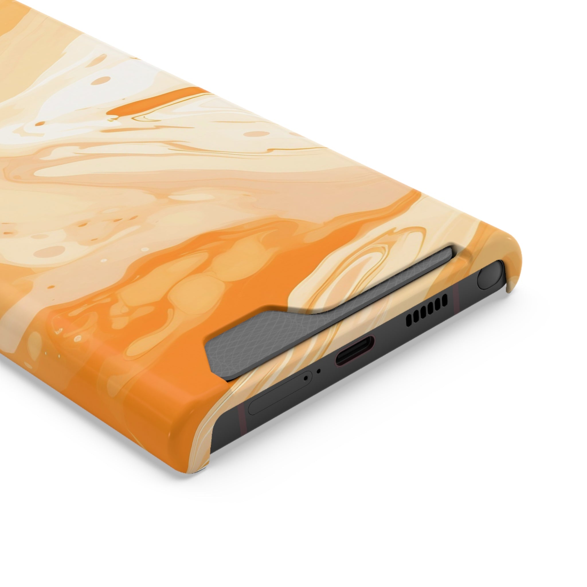 Orange Marble Cardholder Case, Artsulli - Art is Long, Life is Short, Phone Case, , , , , , ,