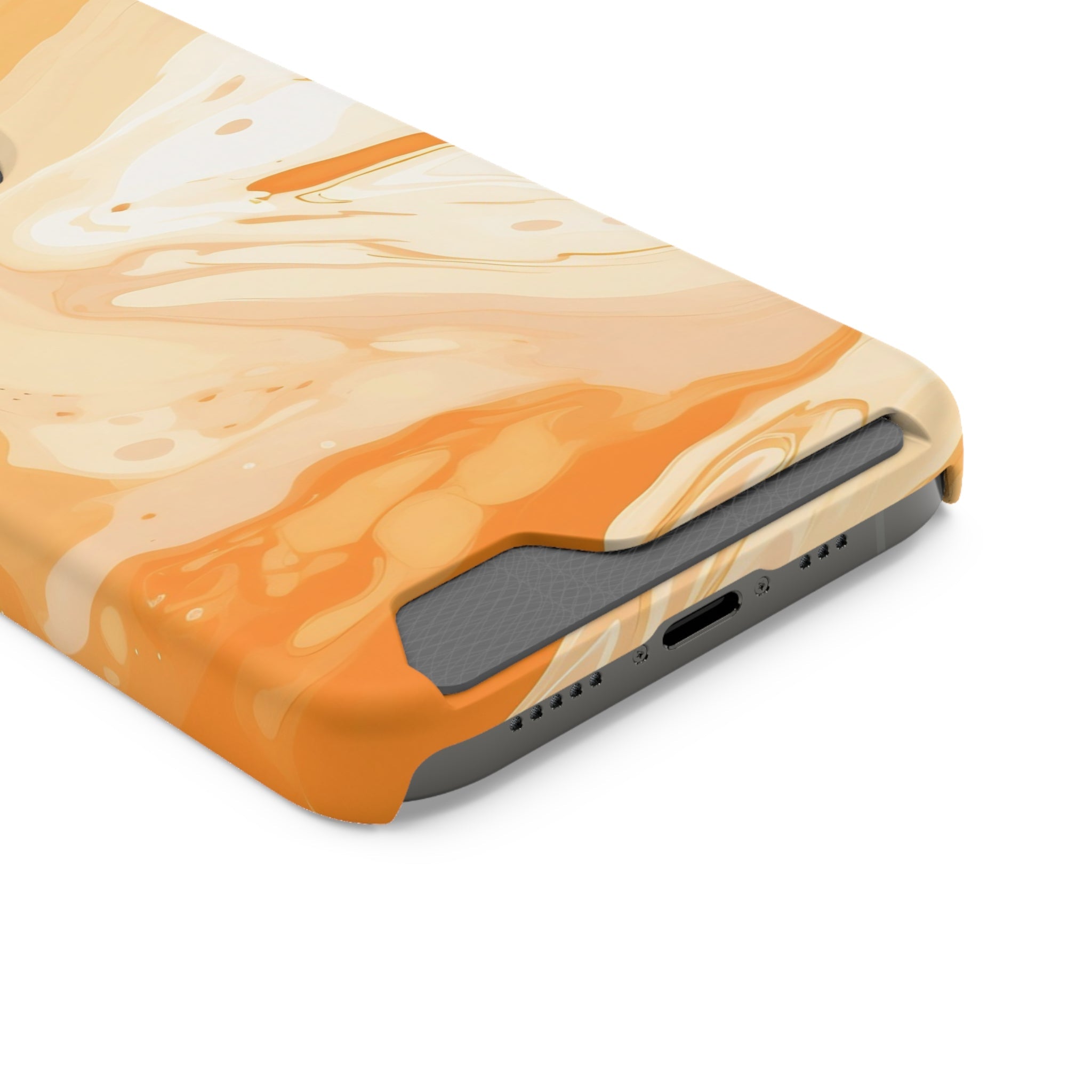 Orange Marble Cardholder Case, Artsulli - Art is Long, Life is Short, Phone Case, , , , , , ,