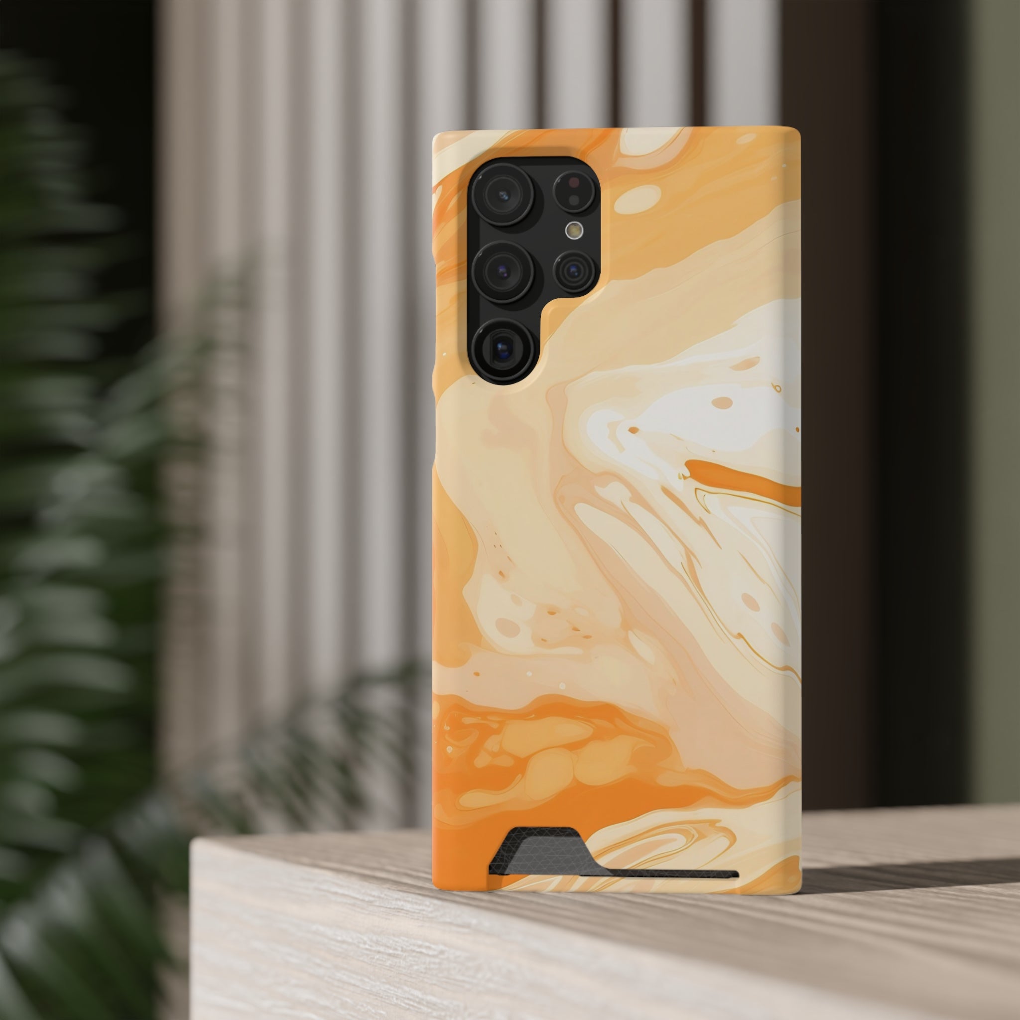 Orange Marble Cardholder Case, Artsulli - Art is Long, Life is Short, Phone Case, , , , , , ,