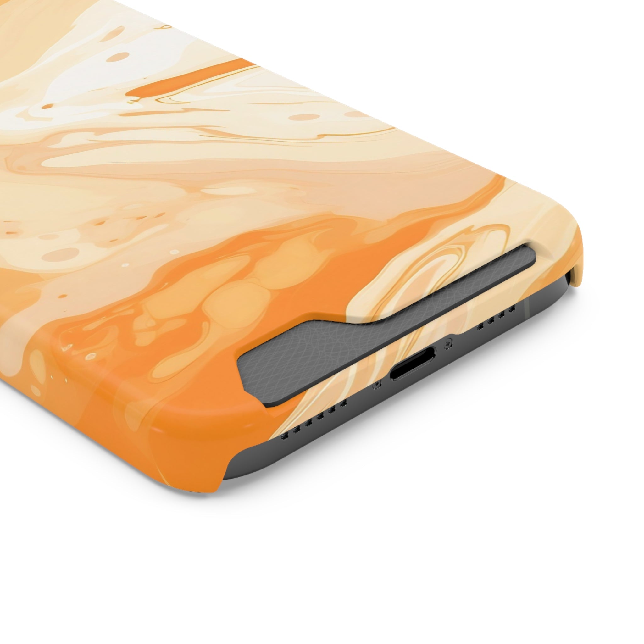 Orange Marble Cardholder Case, Artsulli - Art is Long, Life is Short, Phone Case, , , , , , ,
