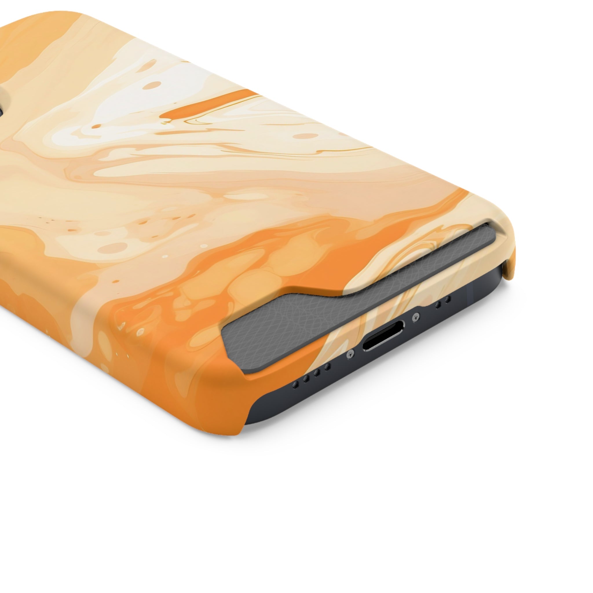Orange Marble Cardholder Case, Artsulli - Art is Long, Life is Short, Phone Case, , , , , , ,
