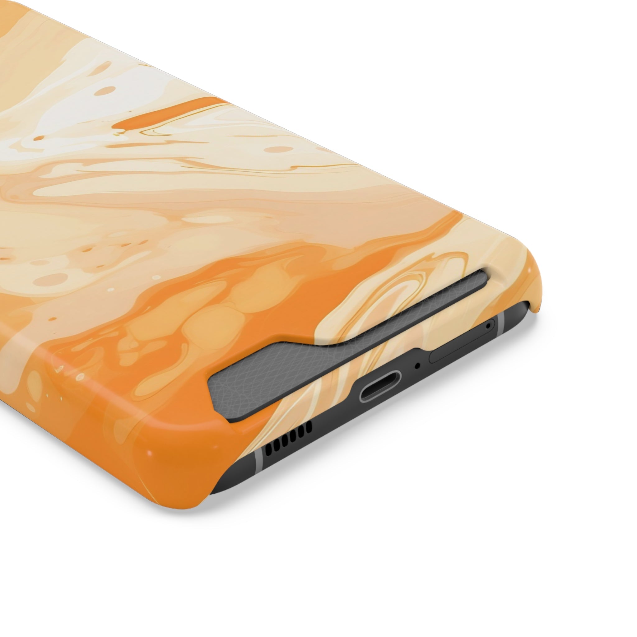 Orange Marble Cardholder Case, Artsulli - Art is Long, Life is Short, Phone Case, , , , , , ,