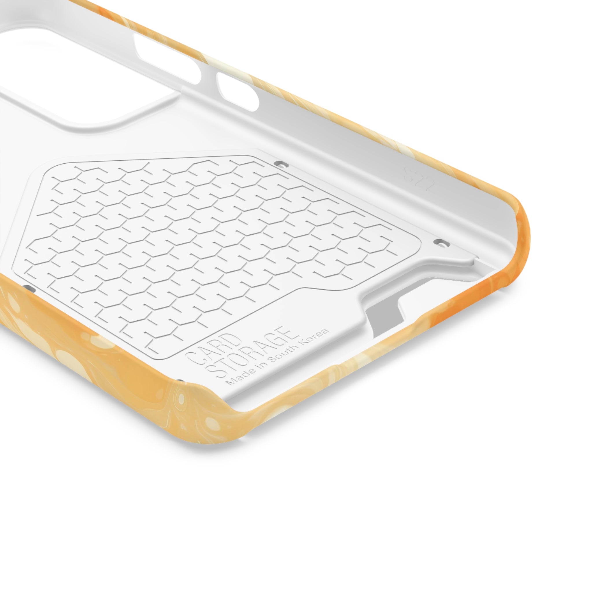 Orange Marble Cardholder Phone Case, Artsulli - Art is Long, Life is Short, Phone Case, , , , , , ,