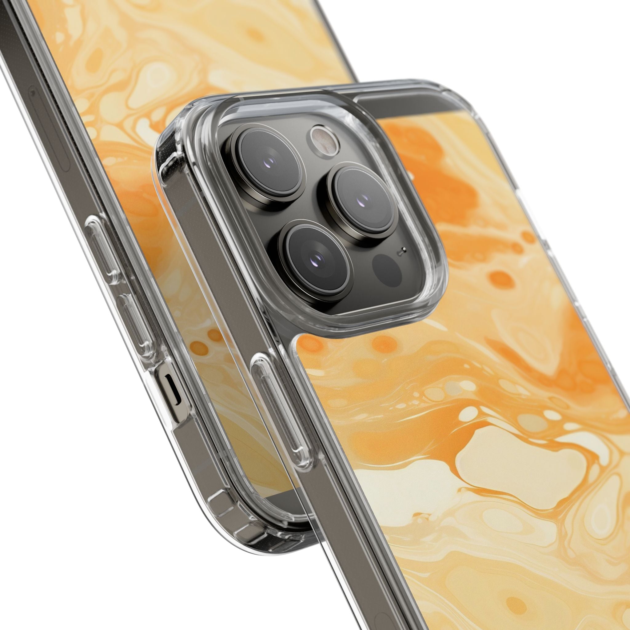 Orange Marble Clear Case, Artsulli - Art is Long, Life is Short, Phone Case, , , , , , ,