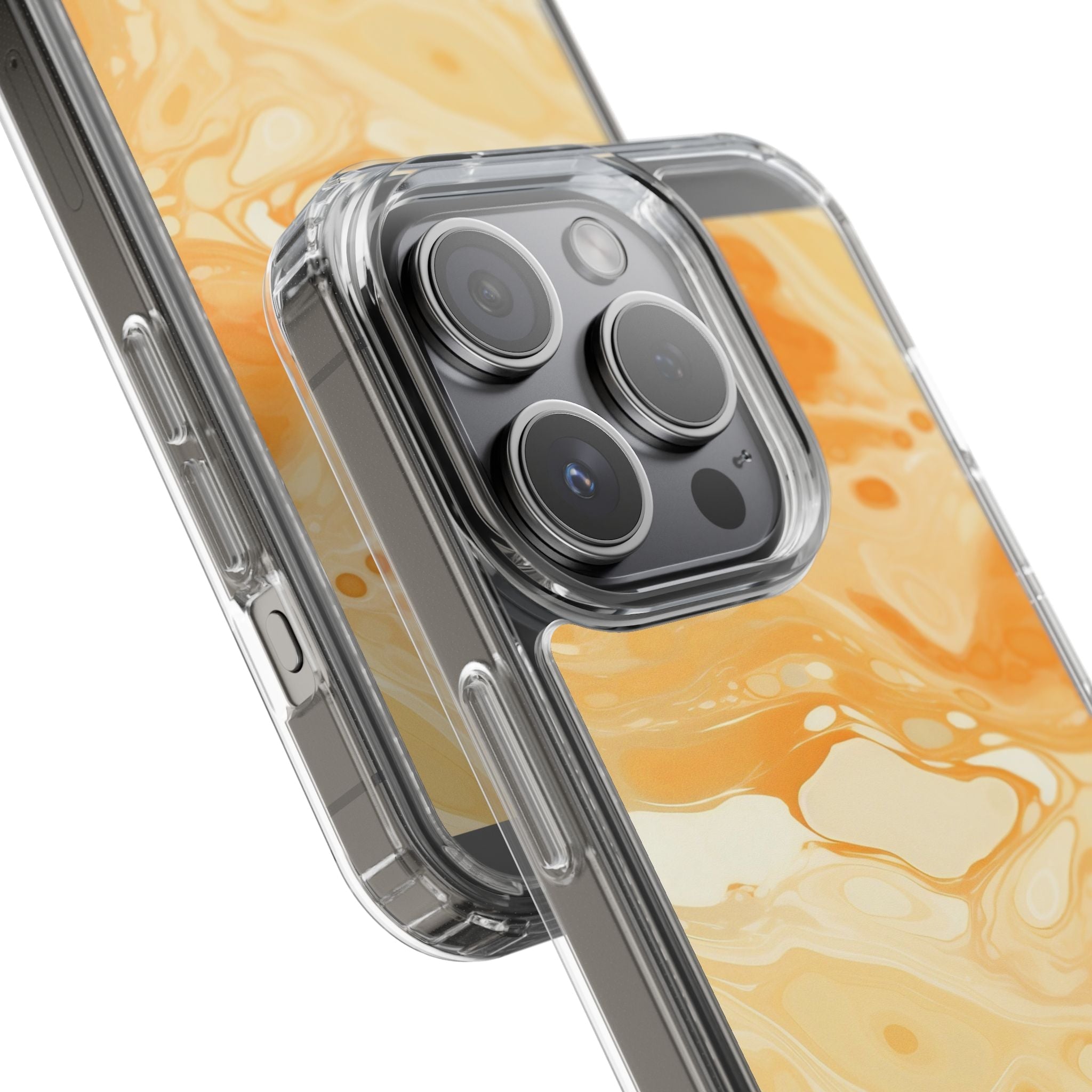 Orange Marble Clear Case, Artsulli - Art is Long, Life is Short, Phone Case, , , , , , ,