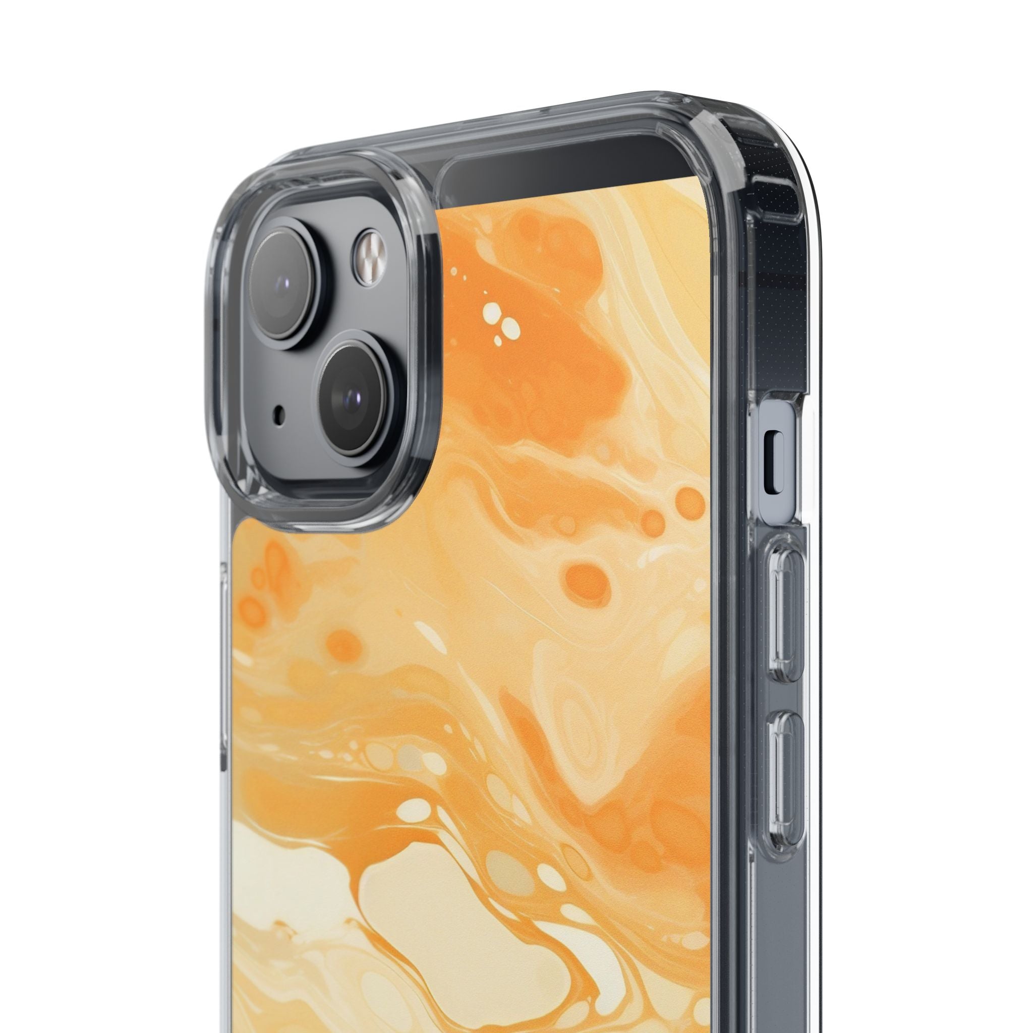 Orange Marble Clear Case, Artsulli - Art is Long, Life is Short, Phone Case, , , , , , ,