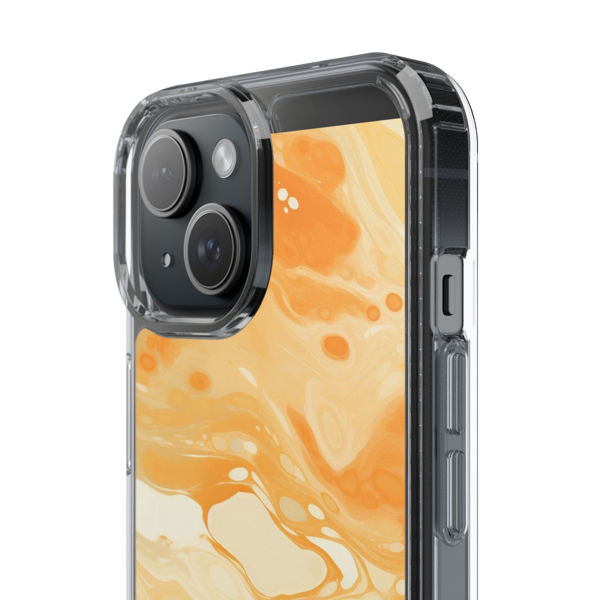 Orange Marble Clear Case, Artsulli - Art is Long, Life is Short, Phone Case, , , , , , ,