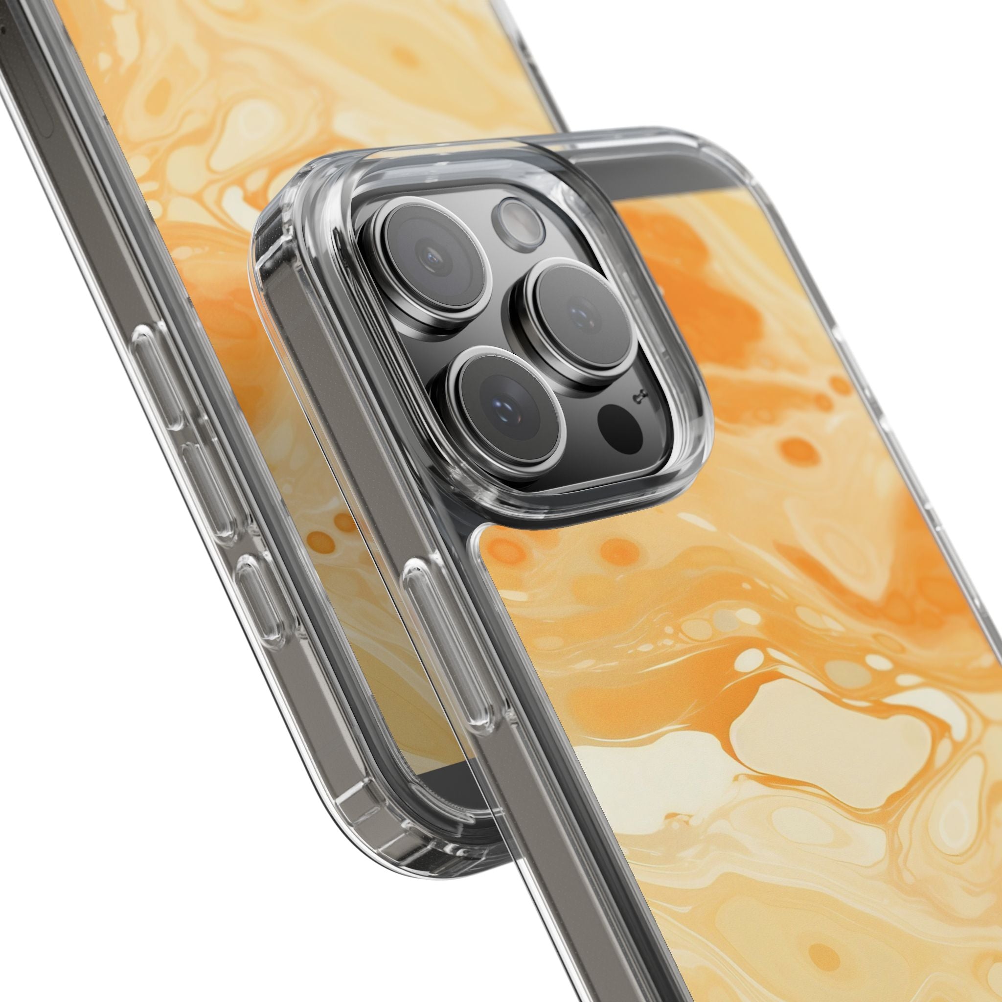 Orange Marble Clear Case, Artsulli - Art is Long, Life is Short, Phone Case, , , , , , ,