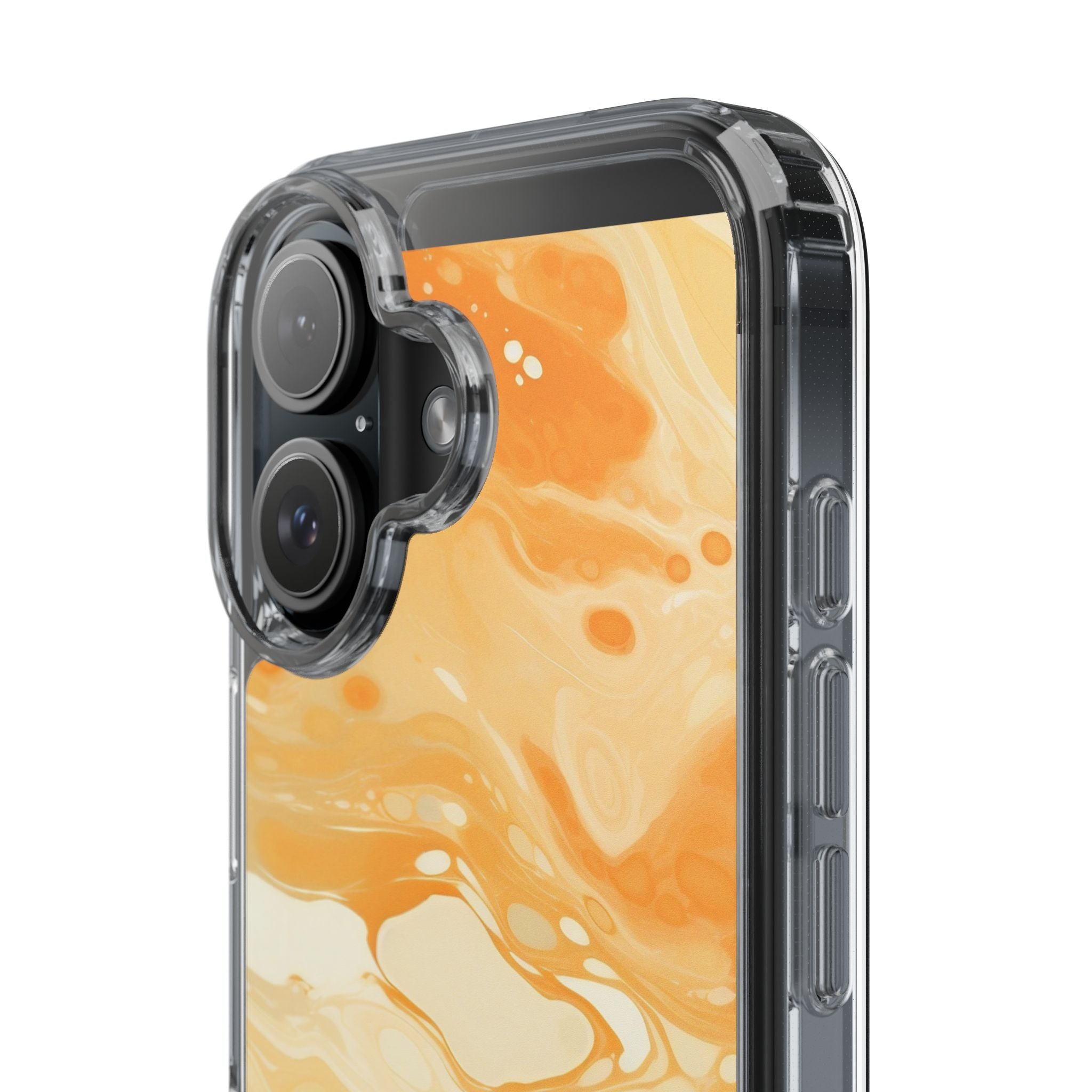 Orange Marble Clear Case, Artsulli - Art is Long, Life is Short, Phone Case, , , , , , ,