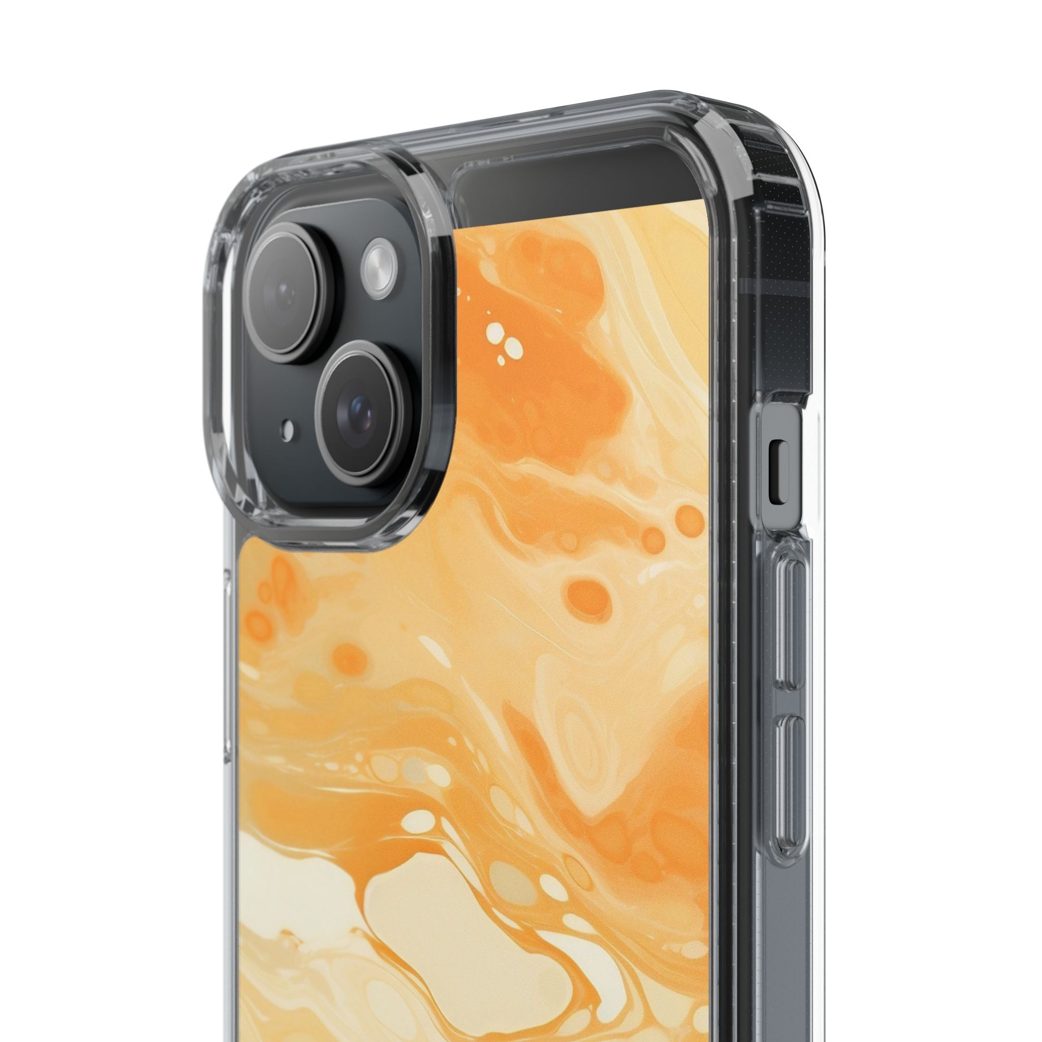 Orange Marble Clear Case, Artsulli - Art is Long, Life is Short, Phone Case, , , , , , ,