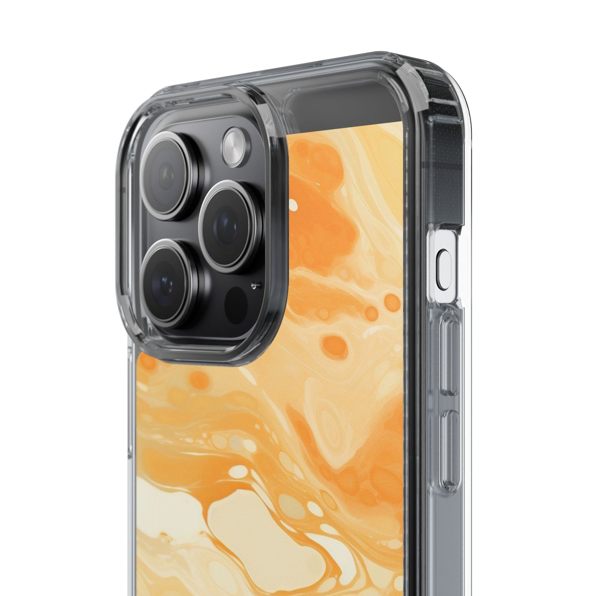 Orange Marble Clear Case, Artsulli - Art is Long, Life is Short, Phone Case, , , , , , ,